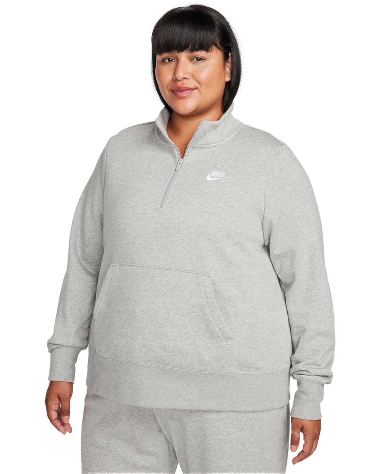 Женская Толстовка Nike Plus Size Active Sportswear Club 1/2-Zip Nike