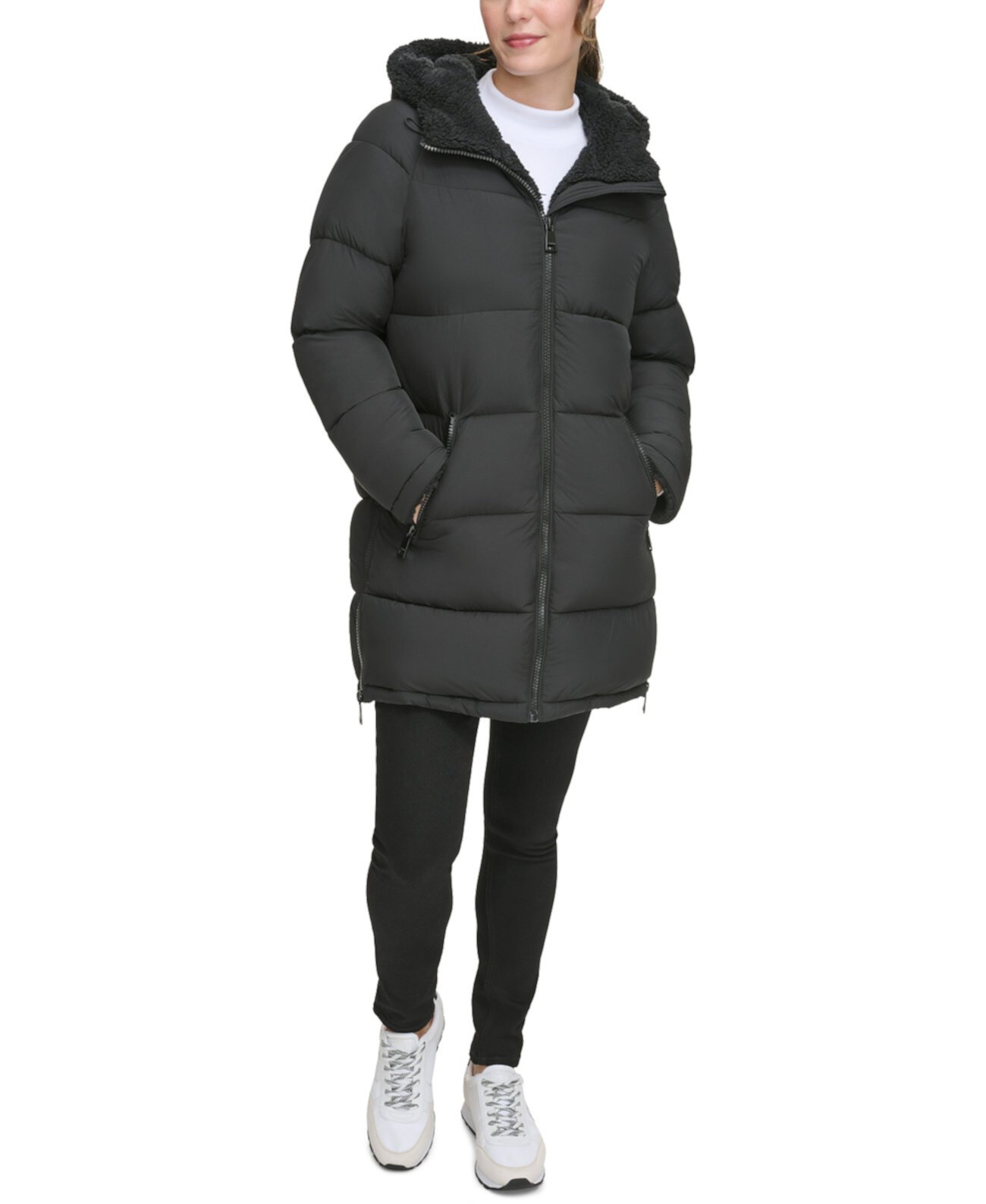 Женское Пуховое Пальто с Искусственным Мехом Calvin Klein Calvin Klein