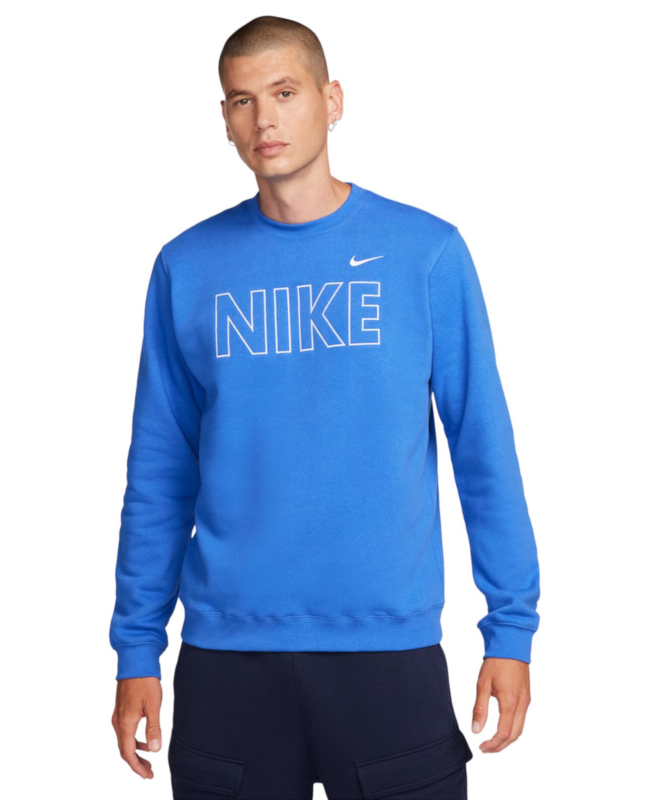 Мужской свитшот Nike Club Fleece с вышитым логотипом и мягким флисом Nike