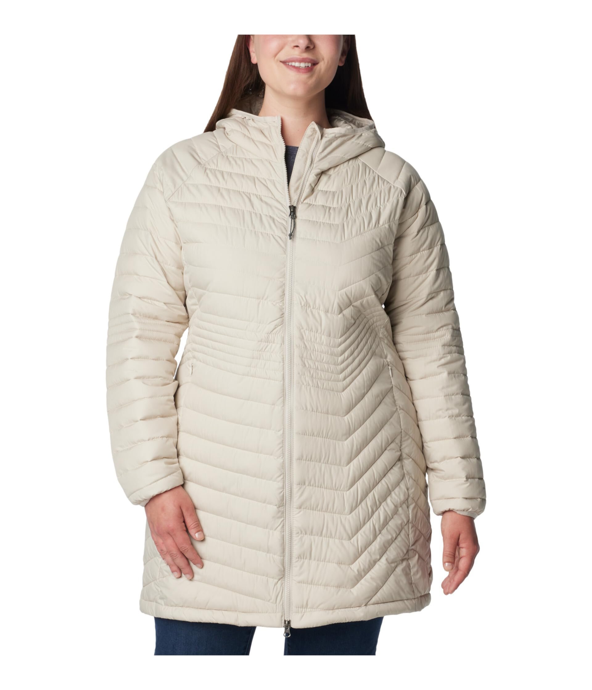 Женское пальто Columbia Plus Size Powder Lite™ Mid из утепленной ткани Columbia
