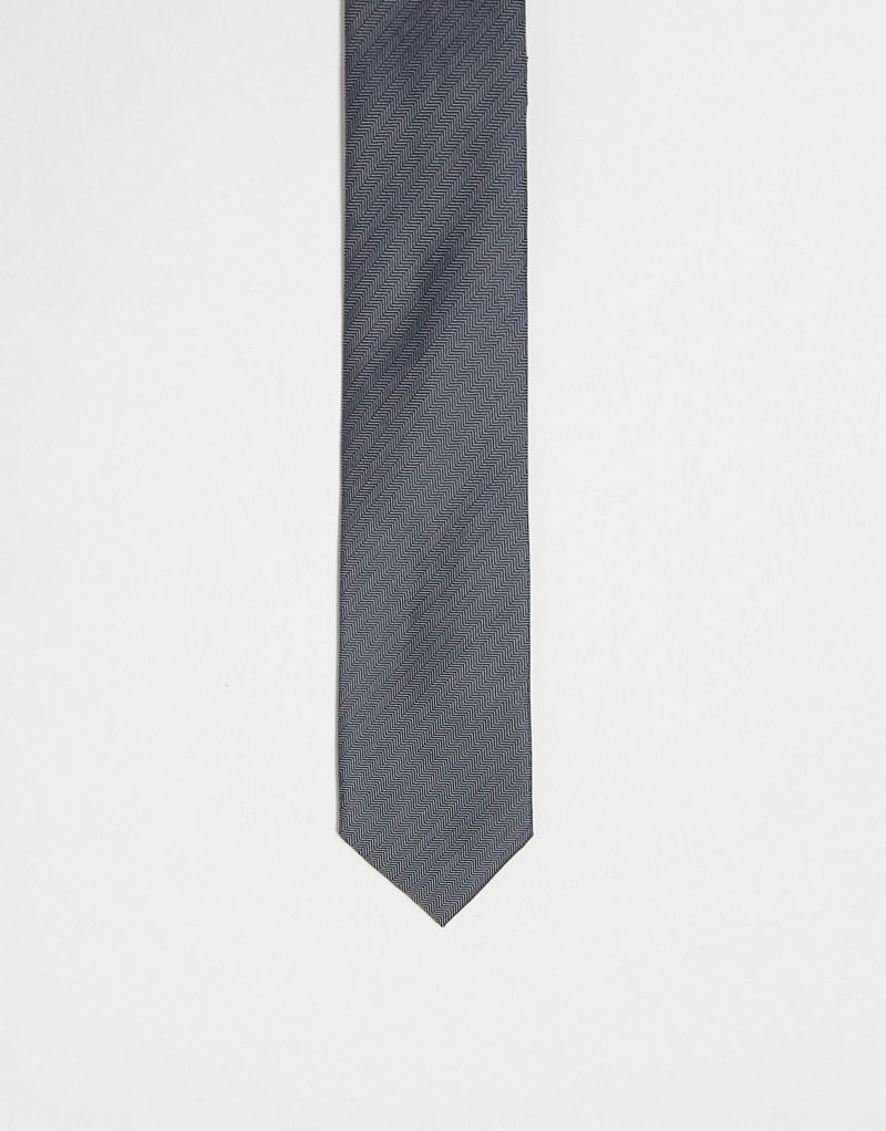 Стандартный темно-серый галстук ASOS DESIGN ASOS DESIGN