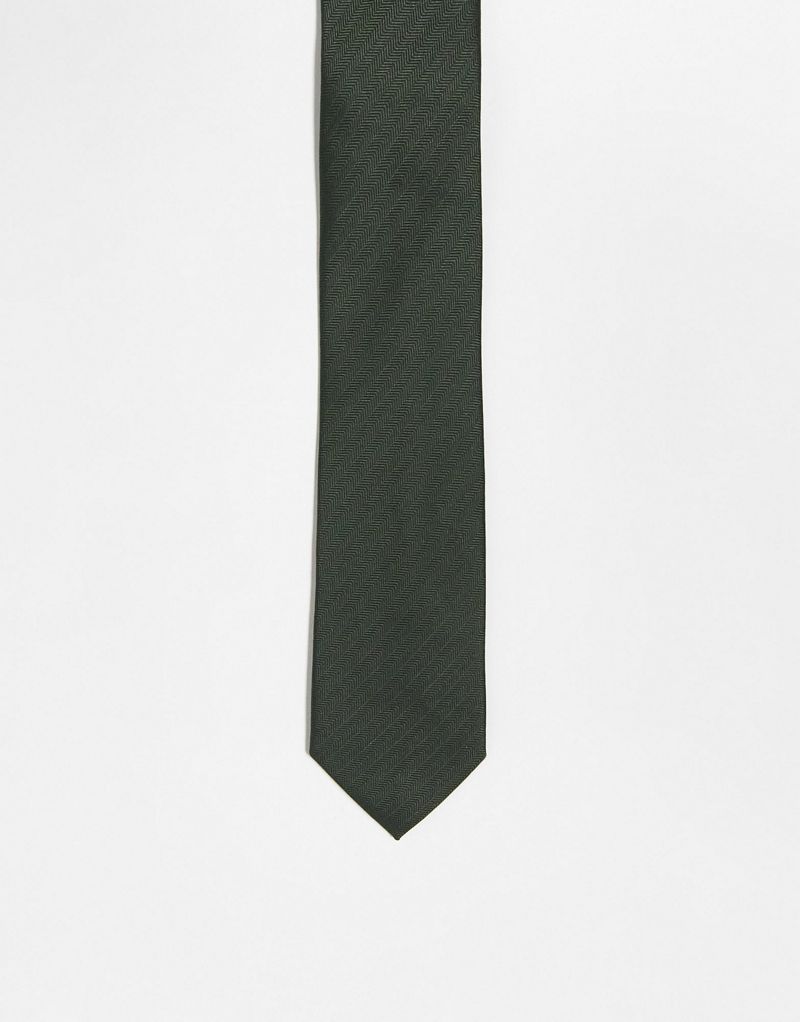 Стандартный галстук цвета хаки ASOS DESIGN ASOS DESIGN