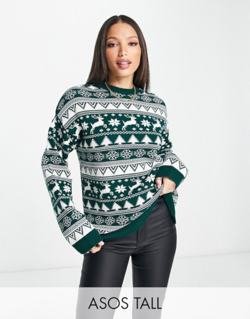 Рождественский свитер с узором «фейрайл» ASOS DESIGN Tall ASOS Tall