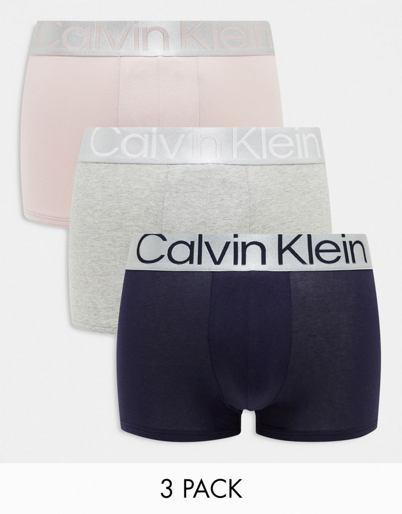 Набор из трех эластичных плавок из хлопковой стали Calvin Klein Calvin Klein