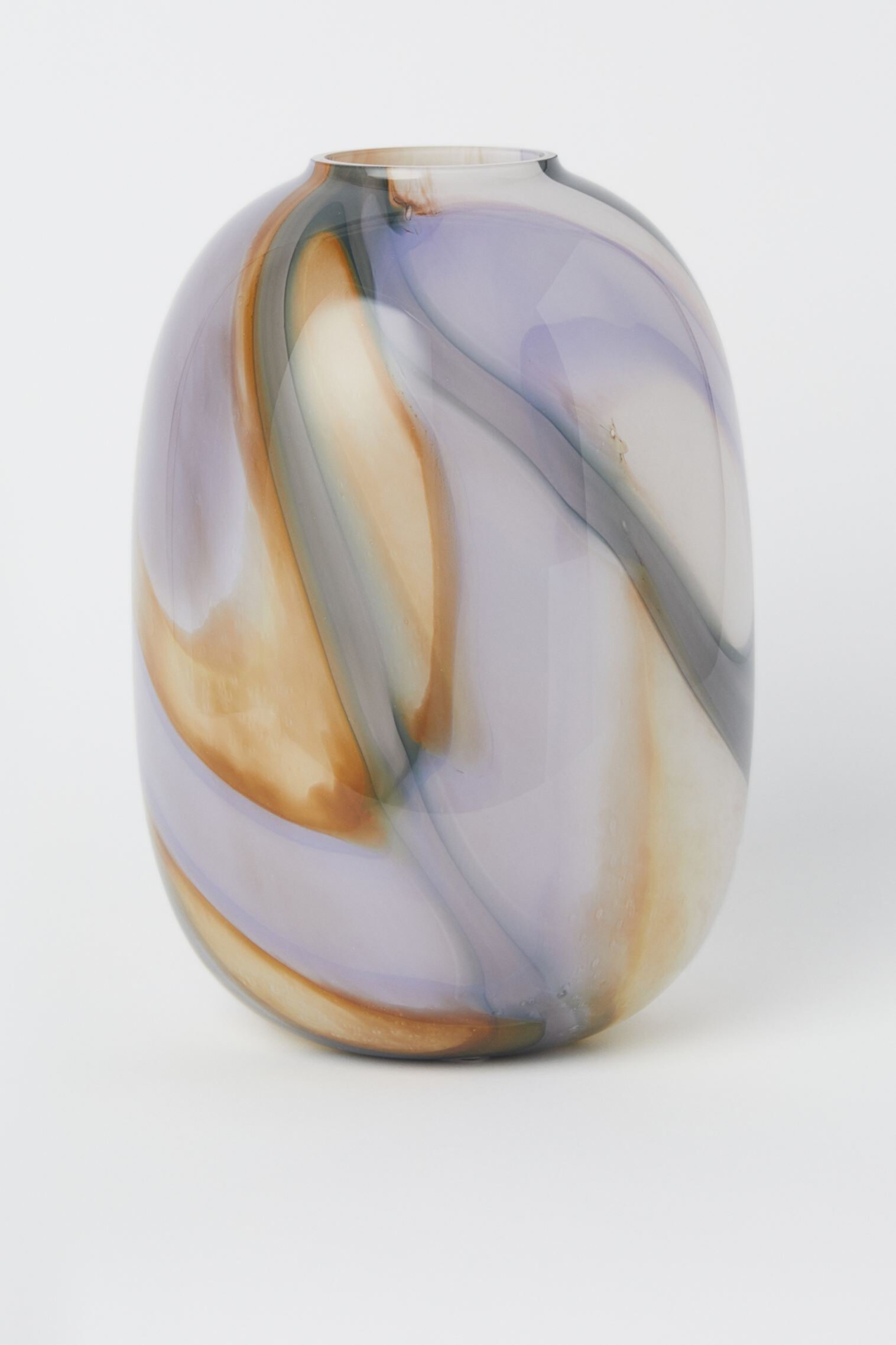 Узорчатая стеклянная ваза H&M