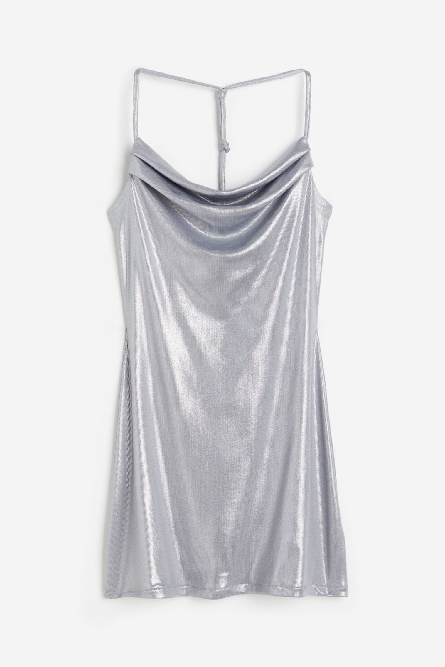 Мини-платье с блестящим металликом H&M