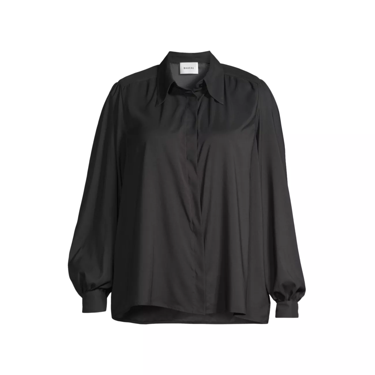 Шелковая блузка с раздвинутым воротником Baacal, Plus Size