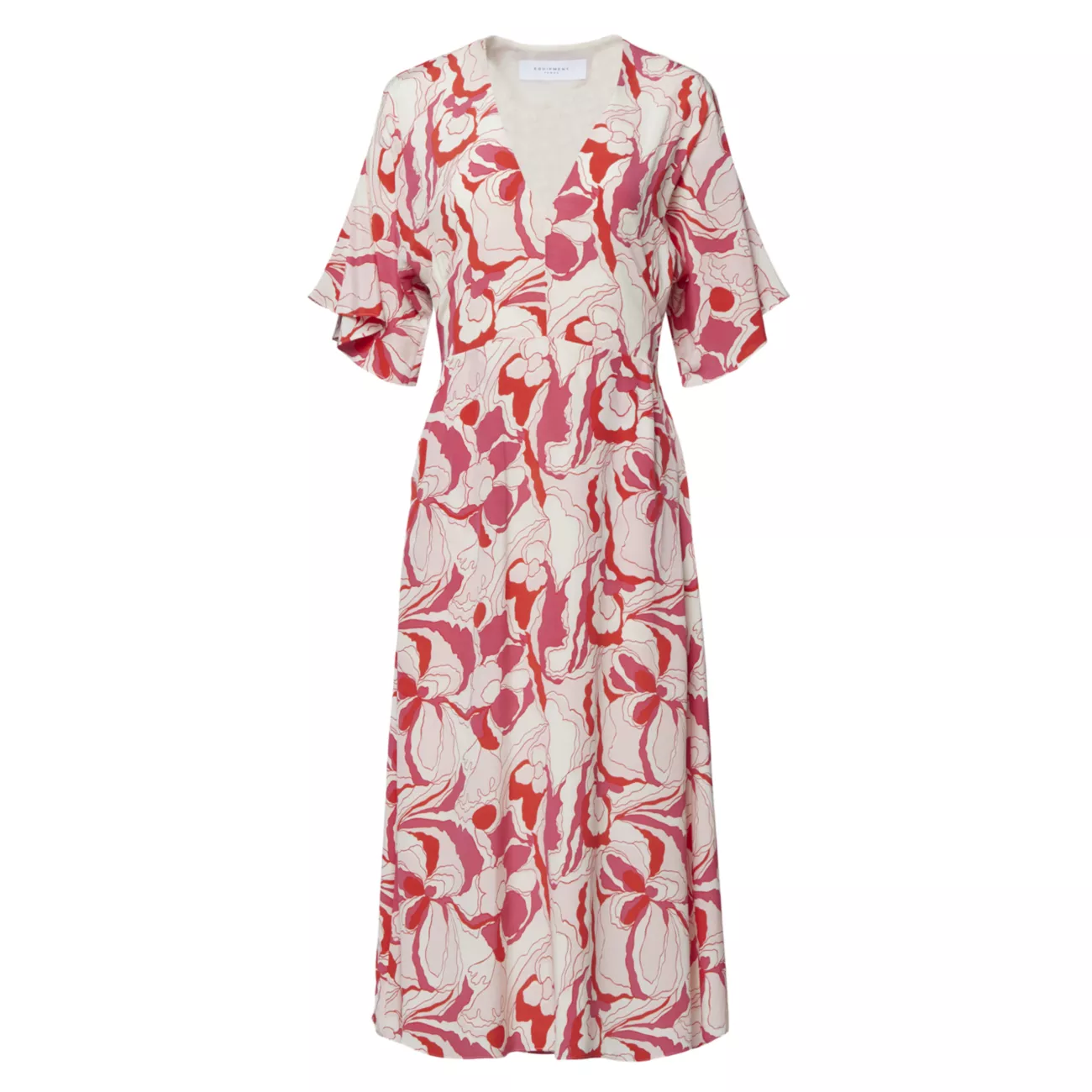 Шелковое платье-рубашка Rosita с цветочным принтом EQUIPMENT