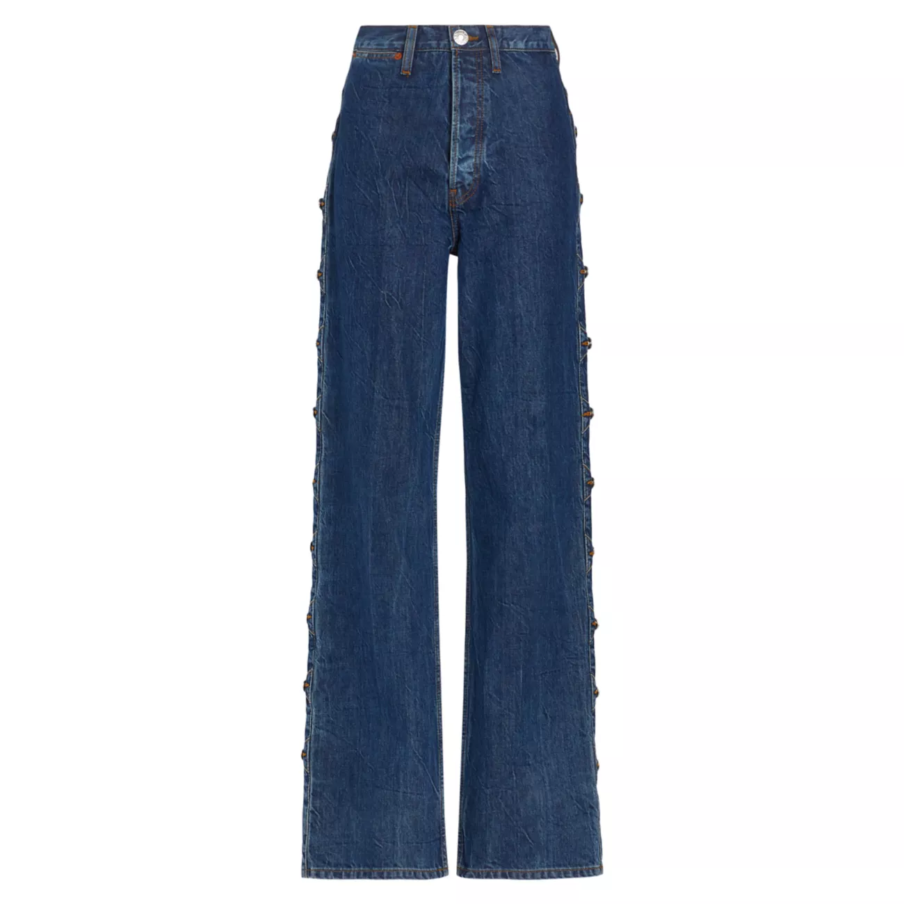 Свободные широкие джинсы с высокой посадкой в стиле вестерн Re/Done