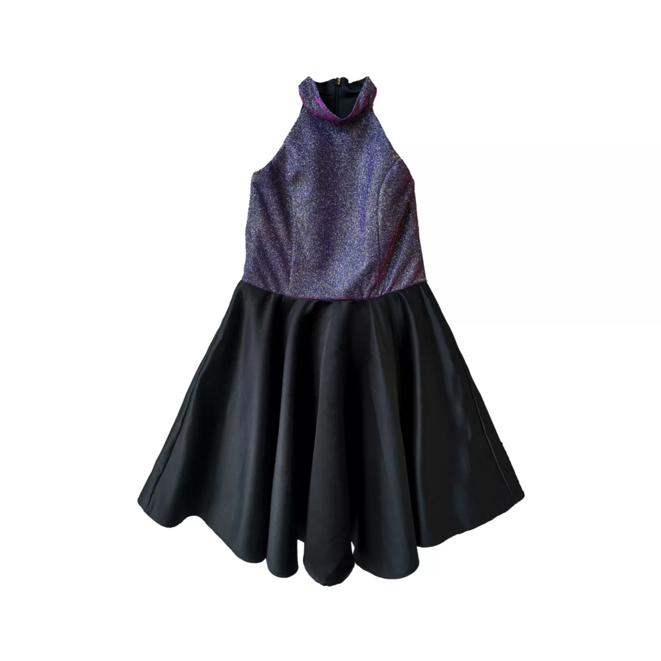Блестящее атласное платье с лямкой на бретельках для девочек Un Deux Trois