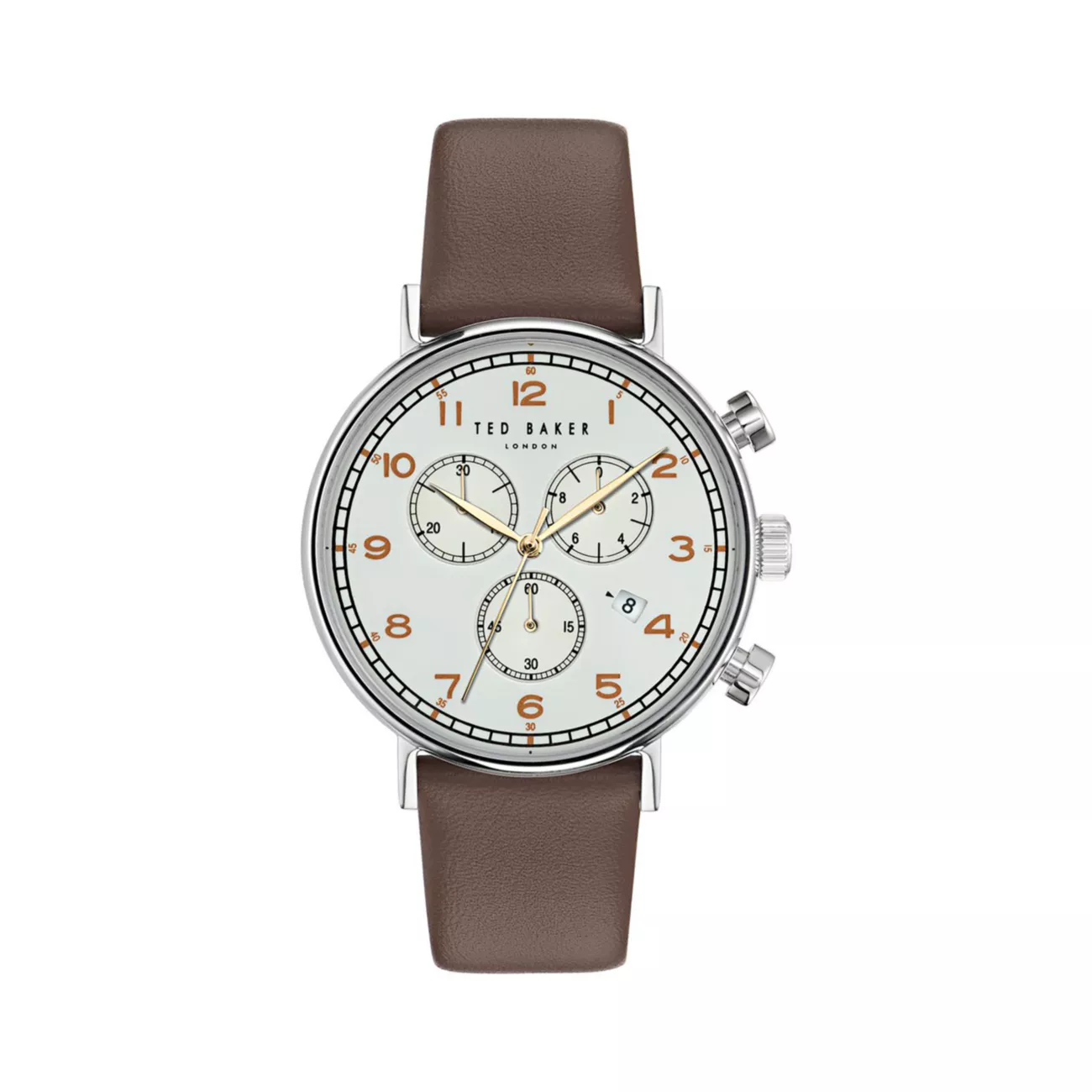 Barnett Backlight Stainless Steel &amp; Leather Chronograph Watch/41MM Ted Baker