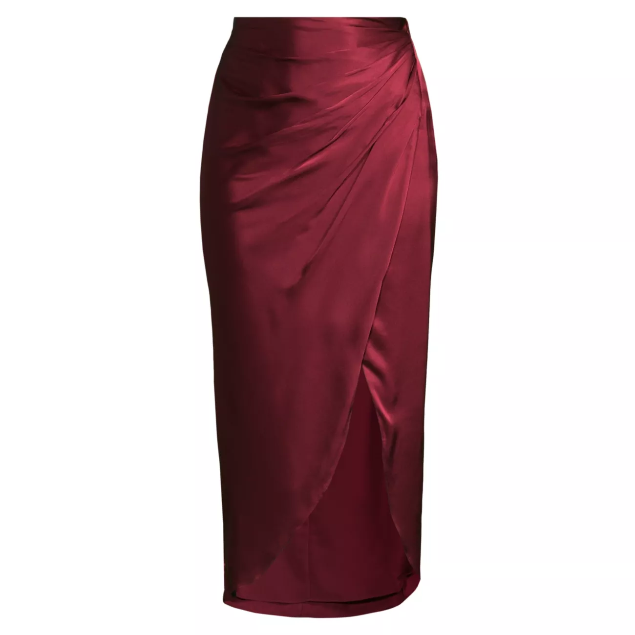 Атласная юбка миди цвета металлик Orla Aiifos