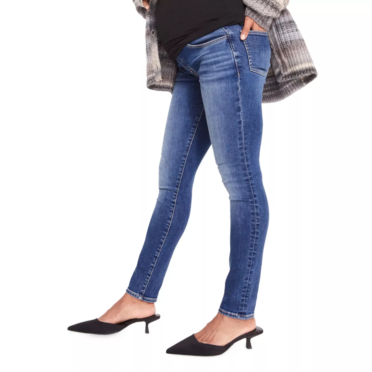 Узкие джинсы для беременных Over The Bump HATCH