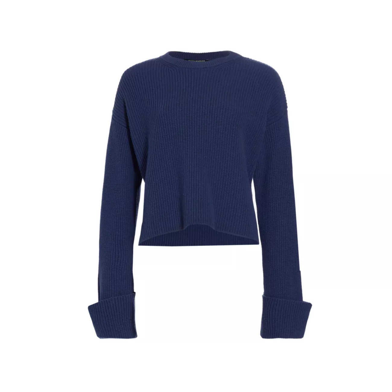 Folded-Cuff Wool-Blend Sweater Piazza Sempione
