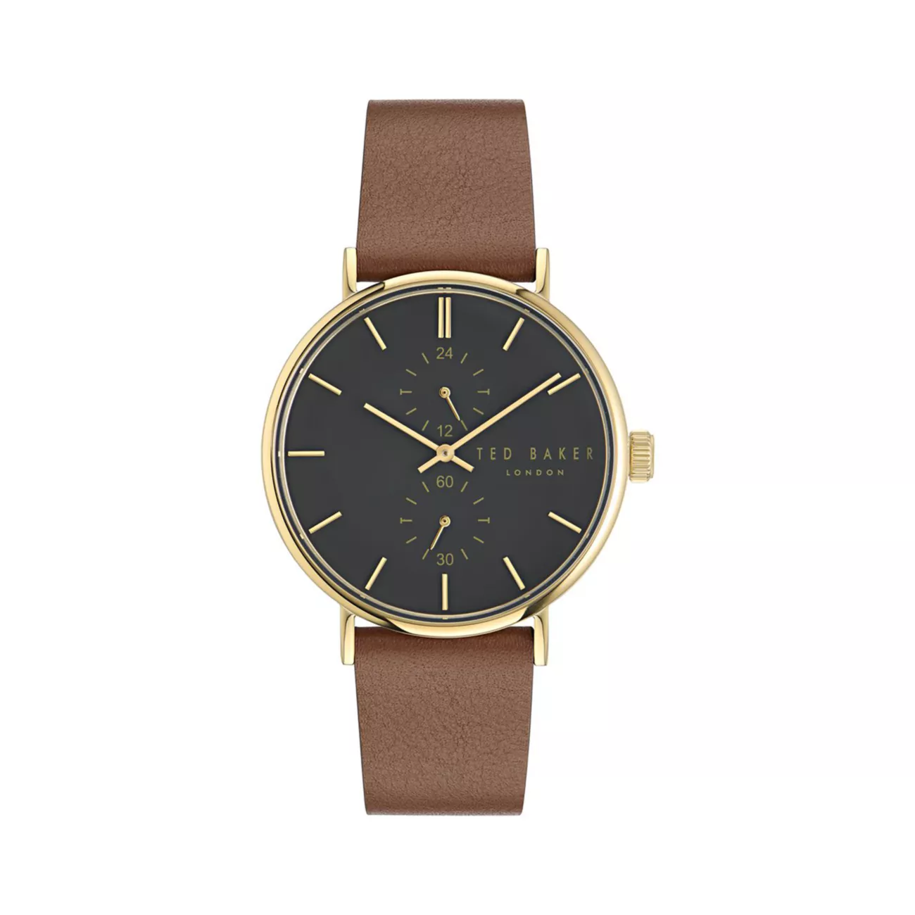 Phylipa Gents Timeless Goldtone Stainless Steel &amp; Leather Chronograph Watch/41MM Ted Baker