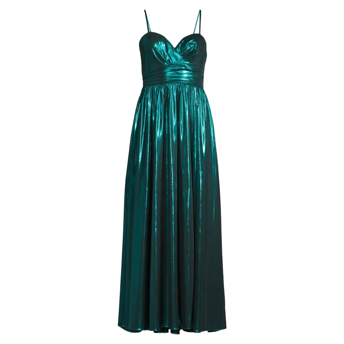 Платье миди цвета металлик Shannon со сборками MILLY