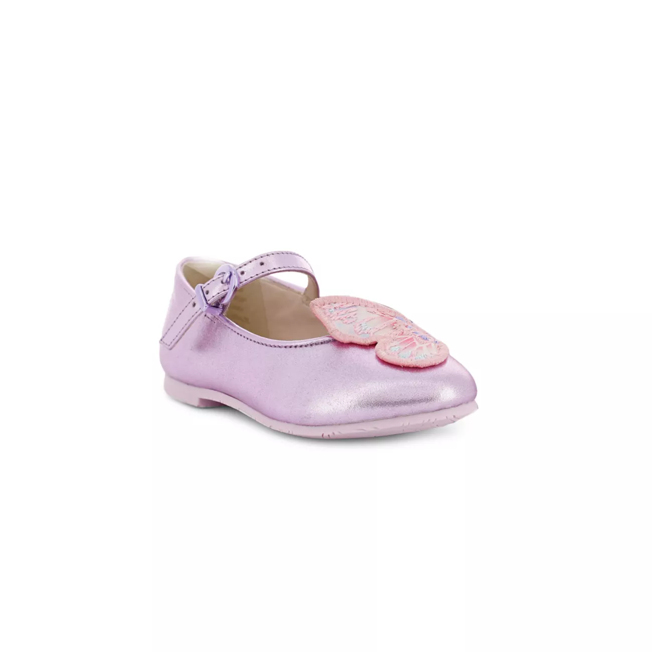 Маленькая девочка и усилитель; Туфли на плоской подошве с вышивкой бабочки для девочек Sophia Webster