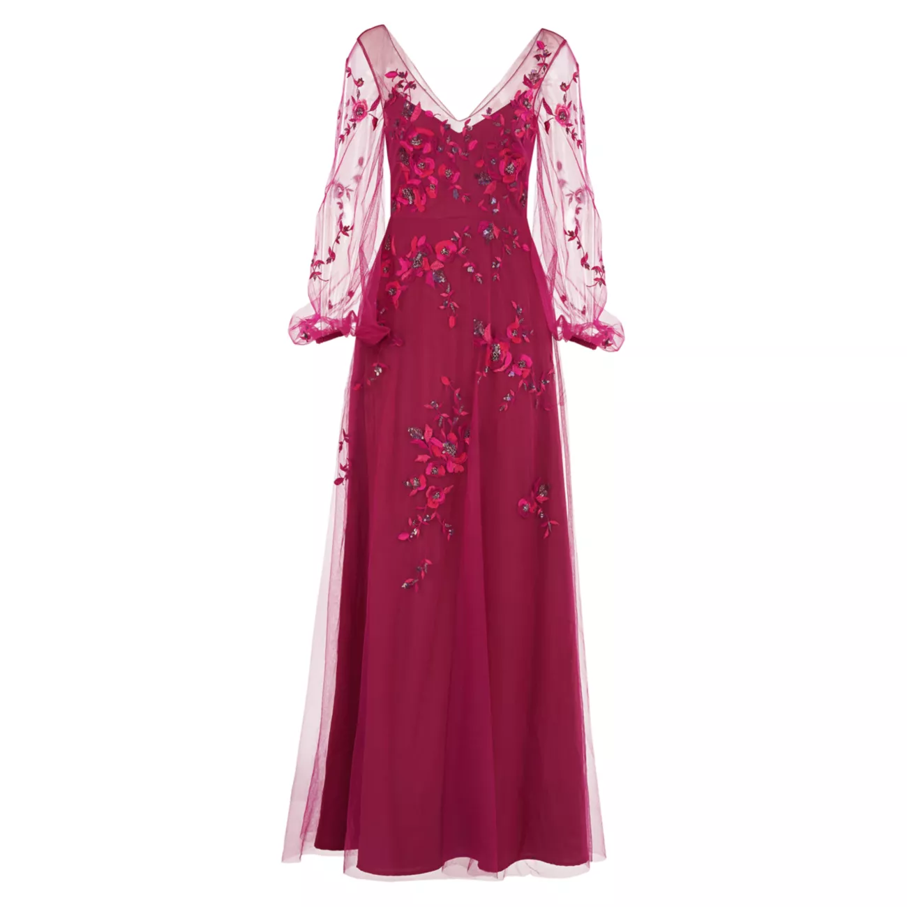 Adora Embroidered Tulle Gown Theia