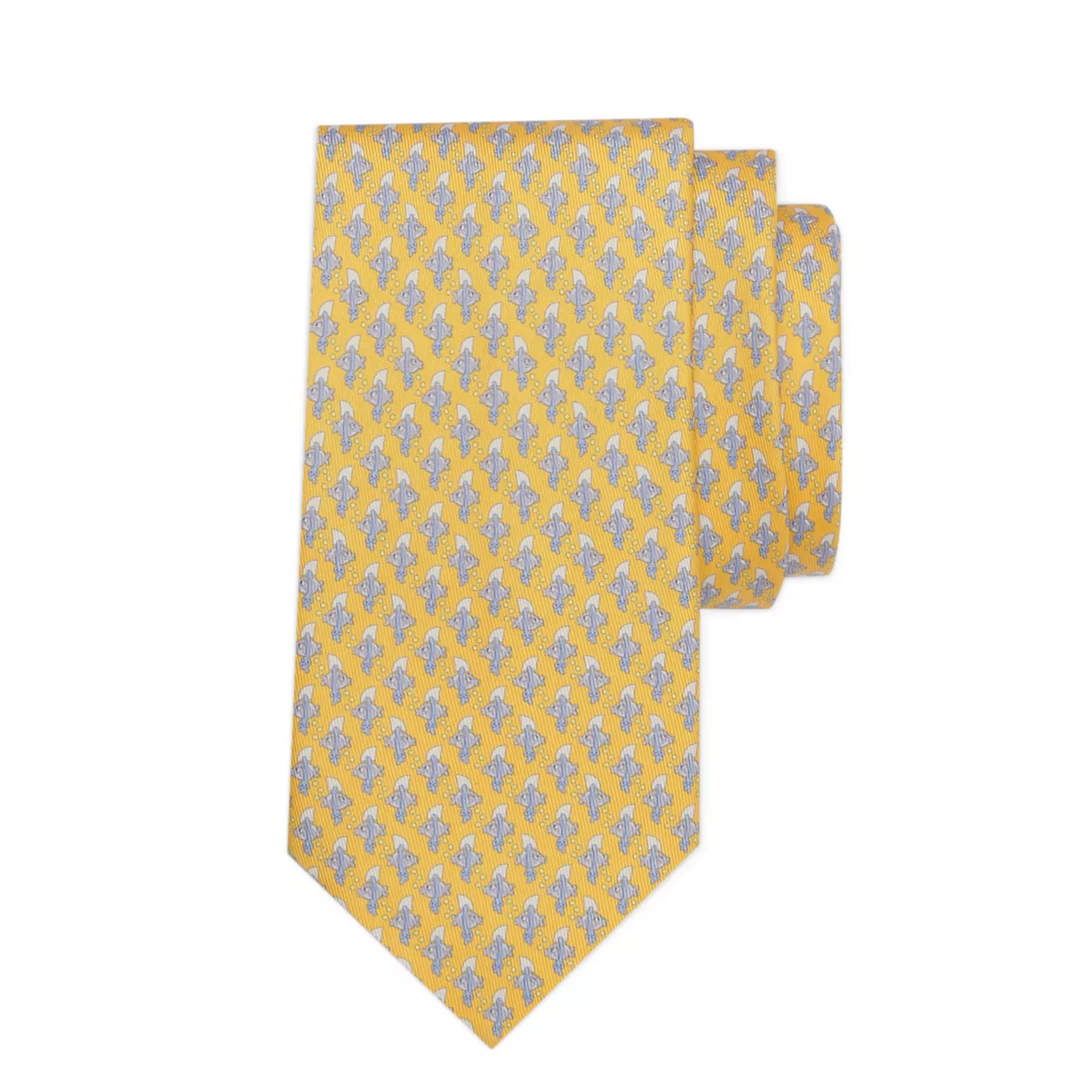 Рыбий шелковый галстук Ferragamo