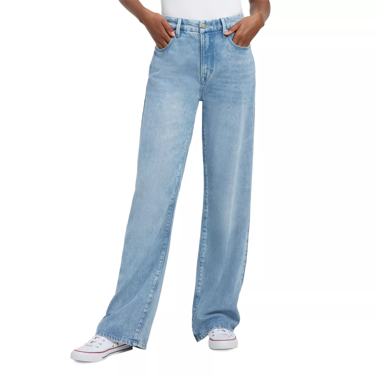 Прямые джинсы с высокой талией в стиле 90-х Drip Good Good American