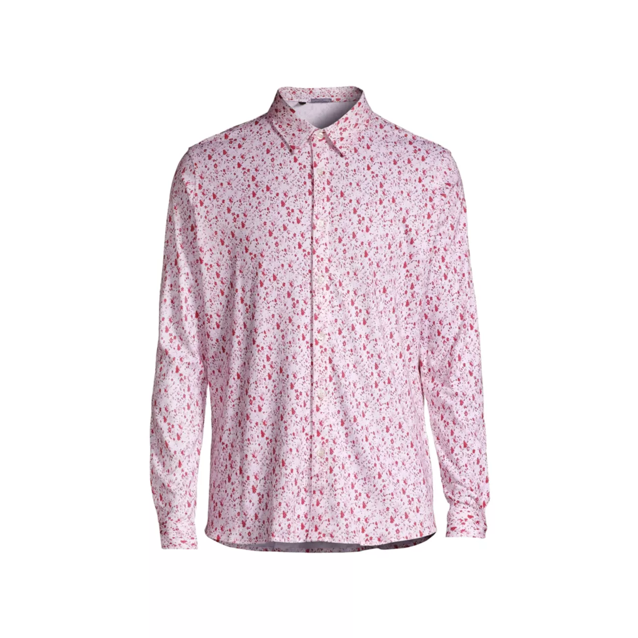 Рубашка на пуговицах приталенного кроя с цветочным принтом Saks Fifth Avenue