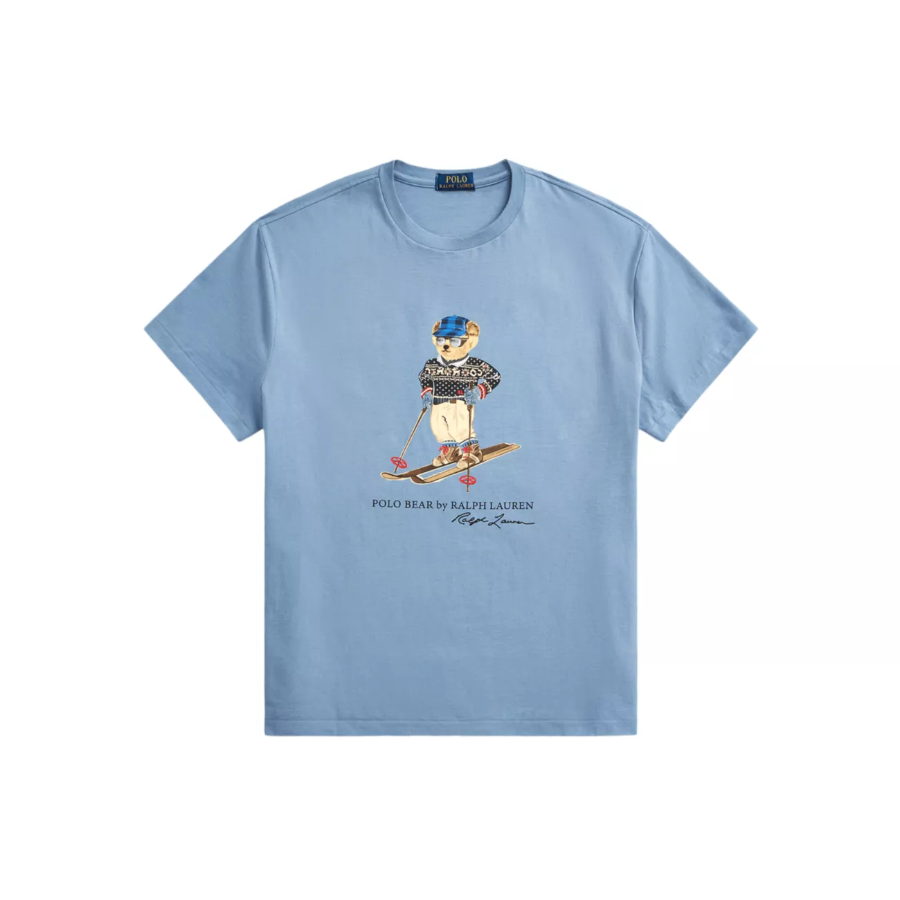 Мужская хлопковая футболка с логотипом-медведем Polo Ralph Lauren Polo Ralph Lauren