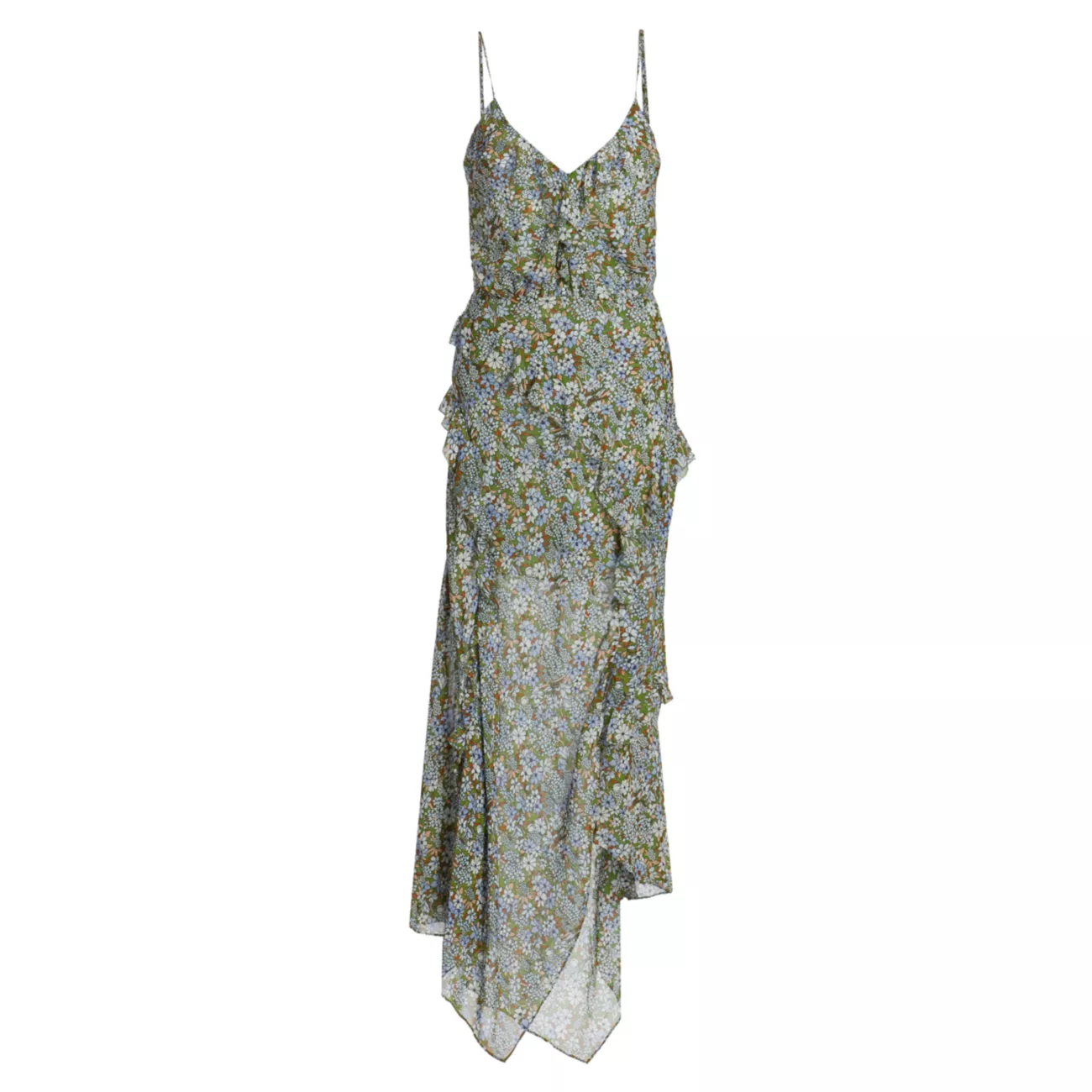 Платье макси Avenel с асимметричным цветочным принтом VERONICA BEARD