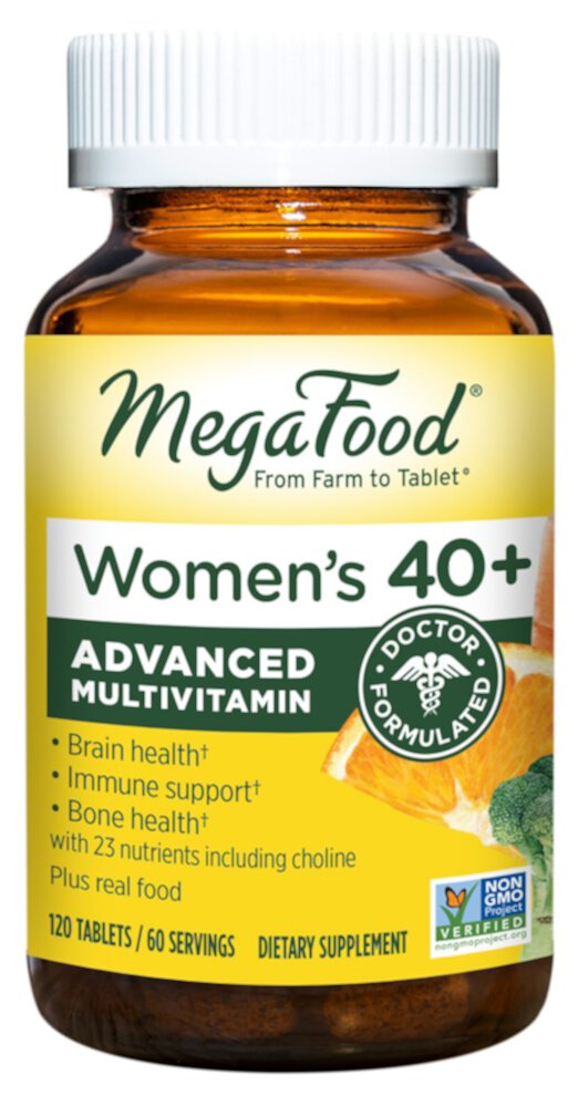 Women's 40+ Advanced Multivitamin for Women with Choline -- 120 Tablets (Таблетки) MegaFood