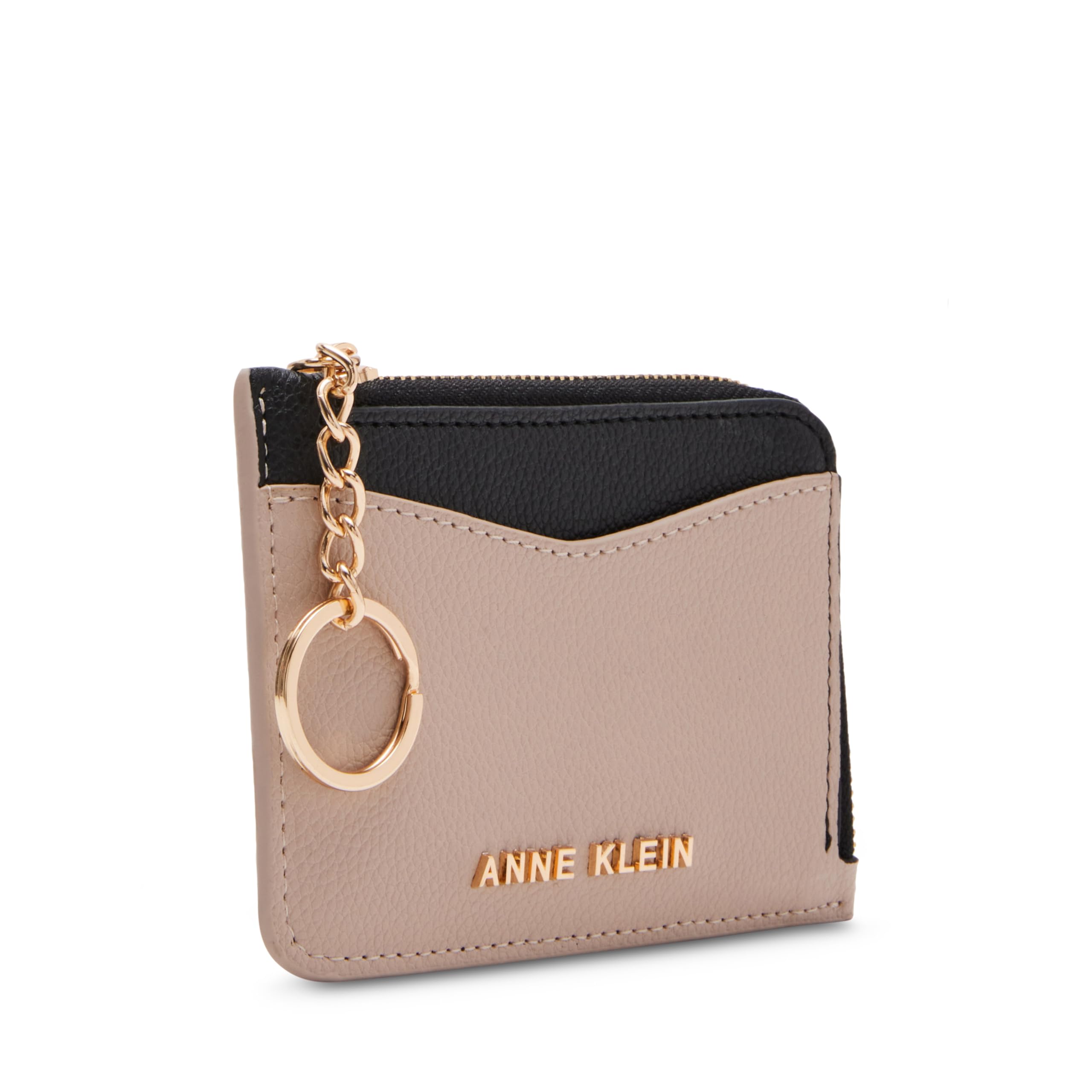 Zip and Go Curved Card Case In Color-Blocked Anne Klein