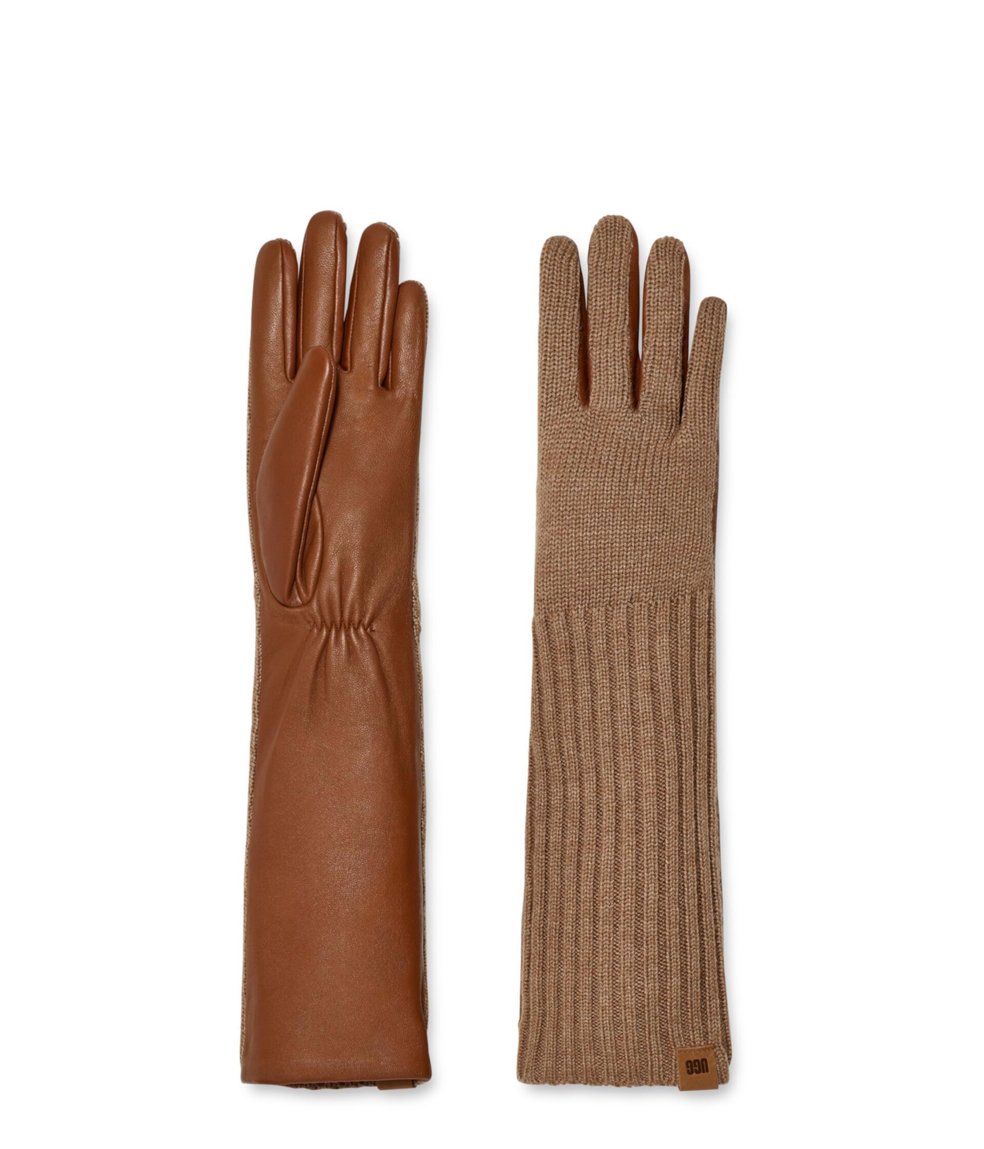 Умные кожаные перчатки с токопроводящей ладонью UGG