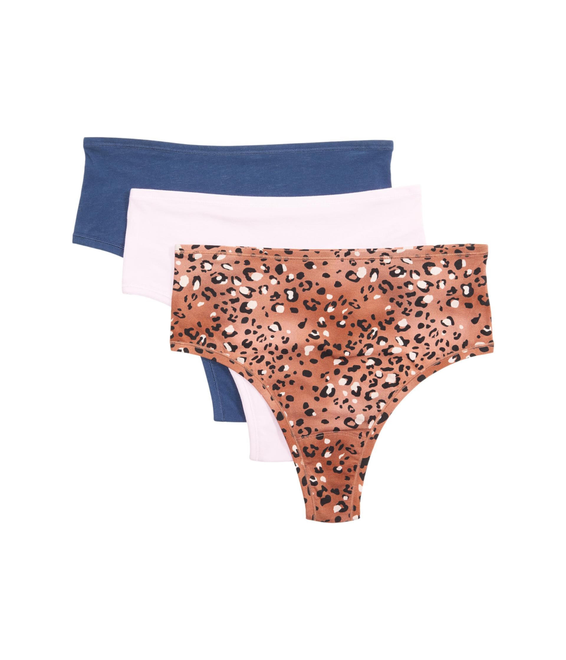 PlayStretch Print High-Rise Thong 3-Pack Hanky Panky