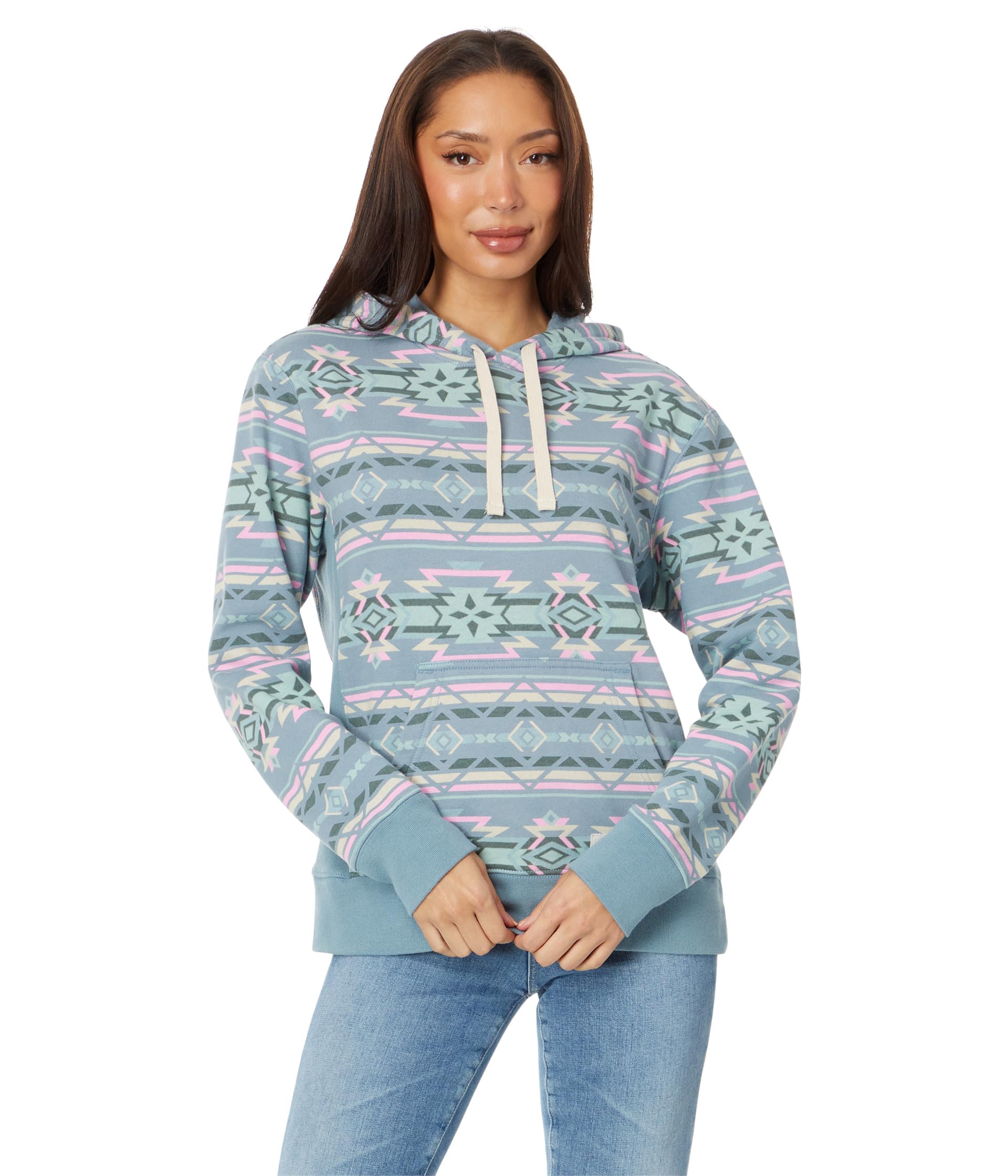 Худи Life is Good Southwestern Geo Pattern Simply True Fleece™ из 100% хлопка, с капюшоном и карманом-кенгуру Life is Good