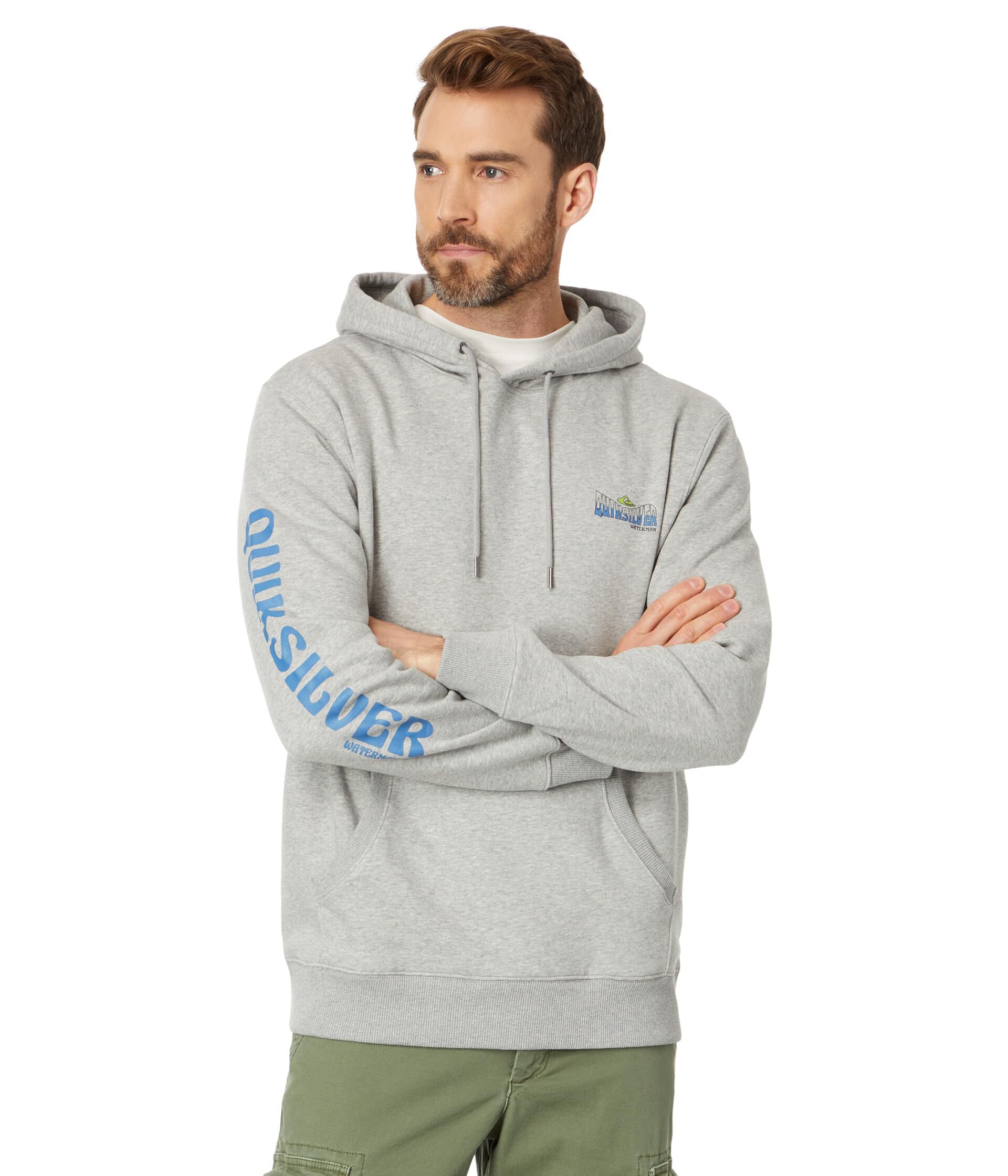 Худи Quiksilver Waterman Flow Fish из хлопка и полиэстера с капюшоном и графическим узором Quiksilver Waterman