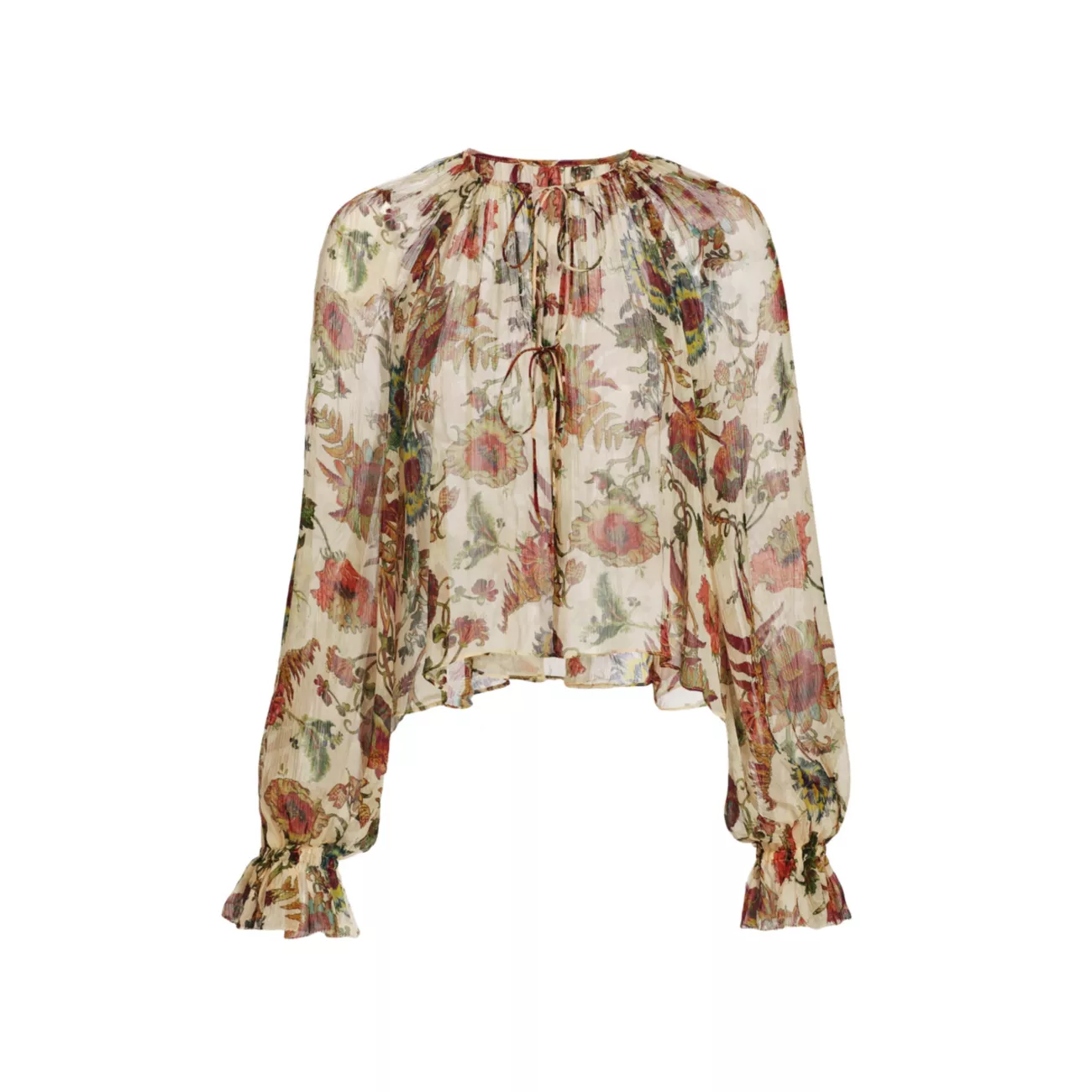 Шелковая блузка Bernadette с цветочным принтом Ulla Johnson
