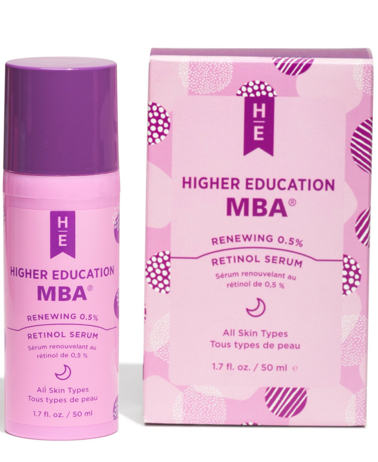 MBA Обновляющая 0,5% сыворотка, 1,7 эт. унция Higher Education Skincare