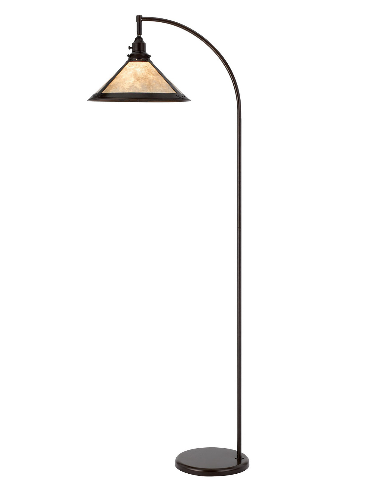 Торшер Downbridge высотой 65 дюймов с металлической дугой и абажуром Cal Lighting