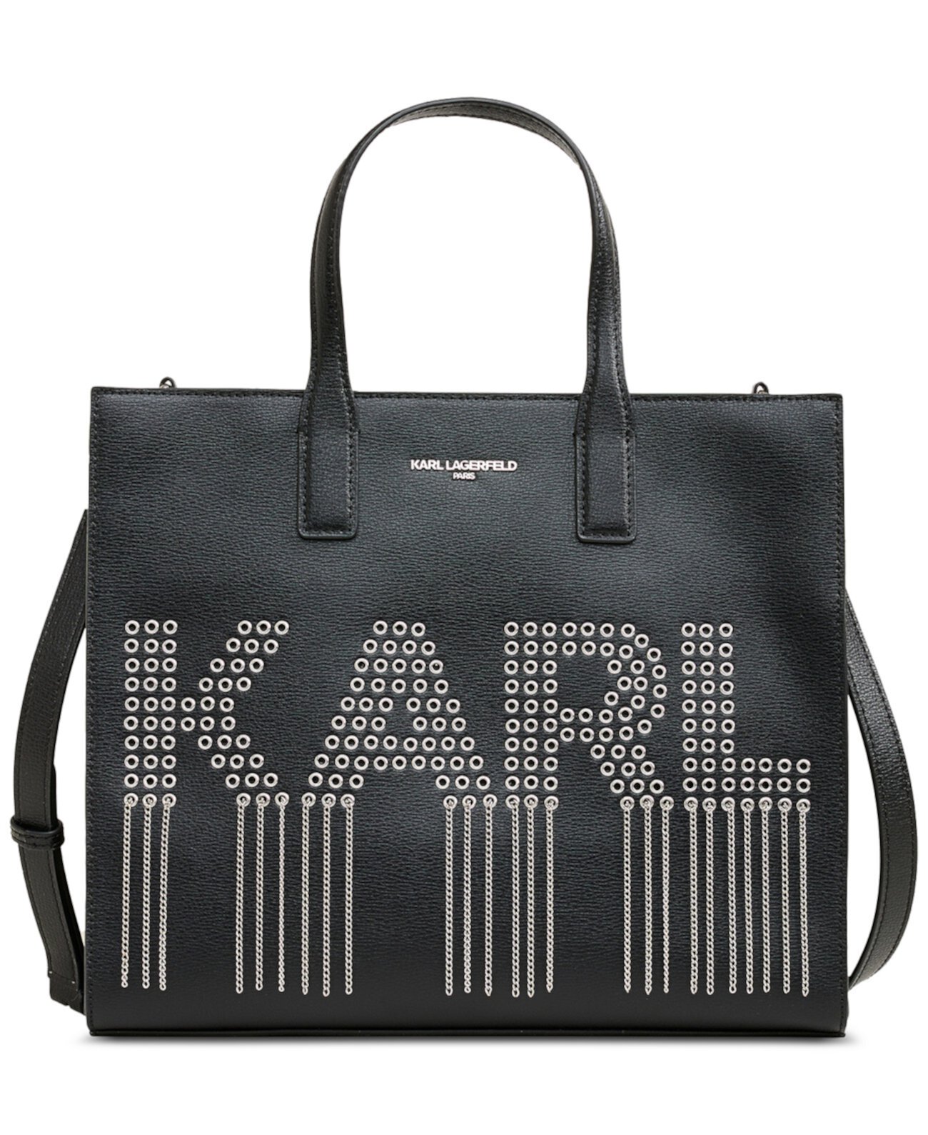 Кожаная сумка-тоут среднего размера в стиле модерн Karl Lagerfeld Paris
