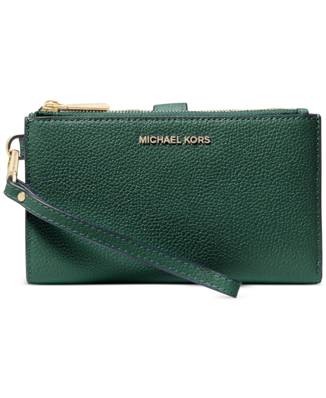 Бумажник Michael Kors Adele Double-Zip Pebble Leather Phone Wristlet Michael Kors