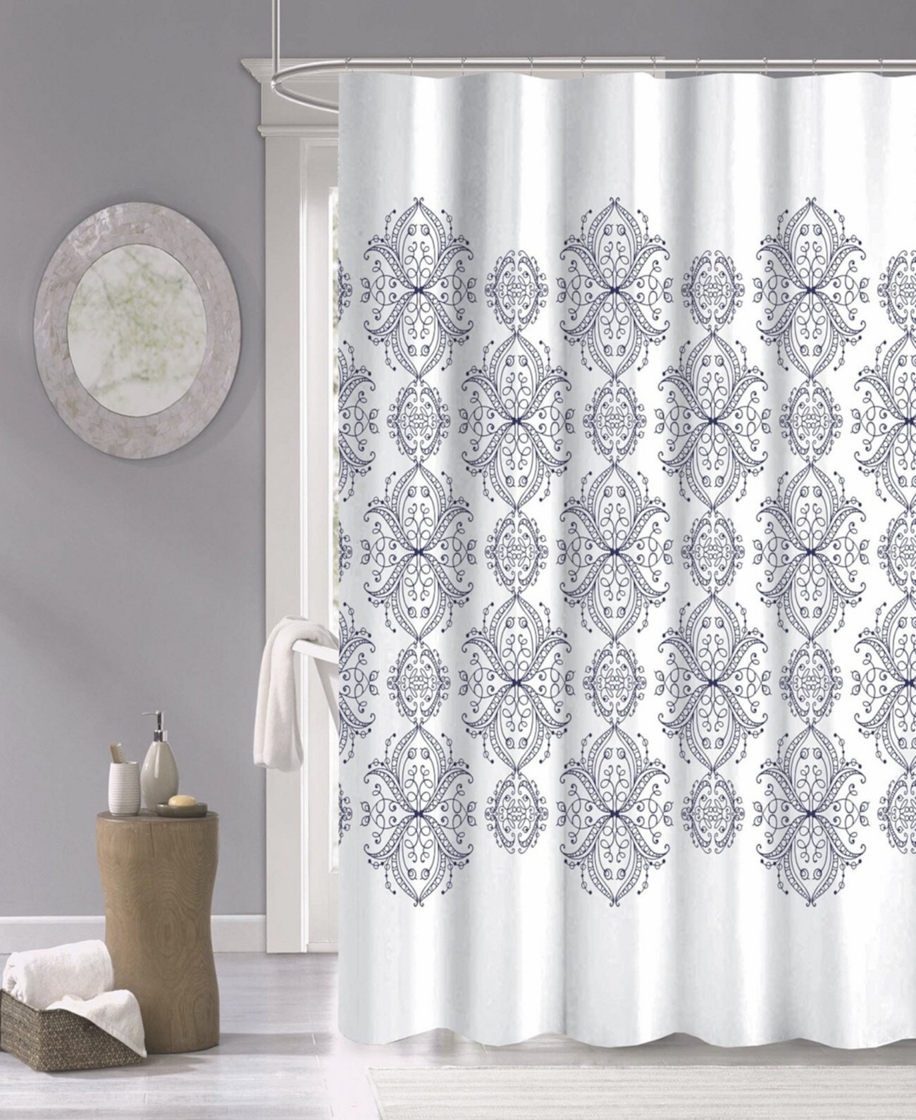 Royale 100% Cotton Shower Curtain, 72" x 70" Dainty Home