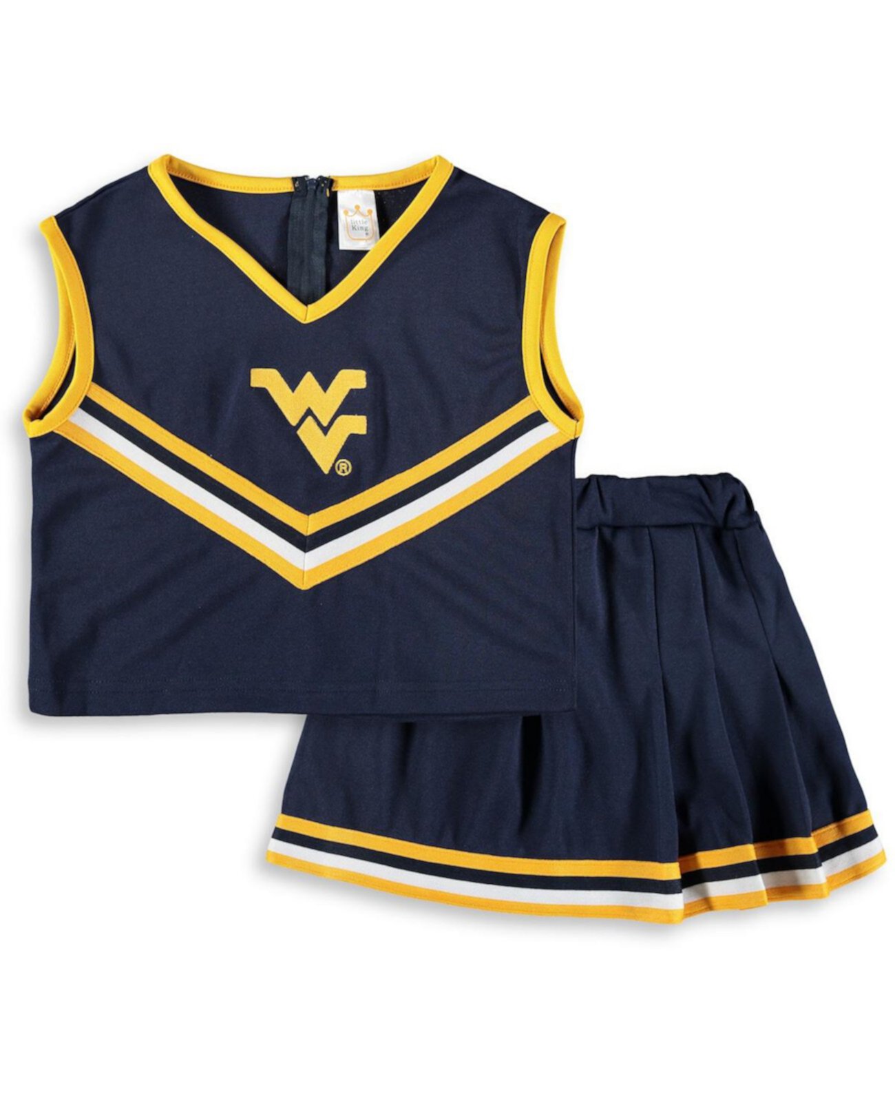 Темно-синий комплект из двух предметов для больших девочек West Virginia Mountaineers Little King Apparel