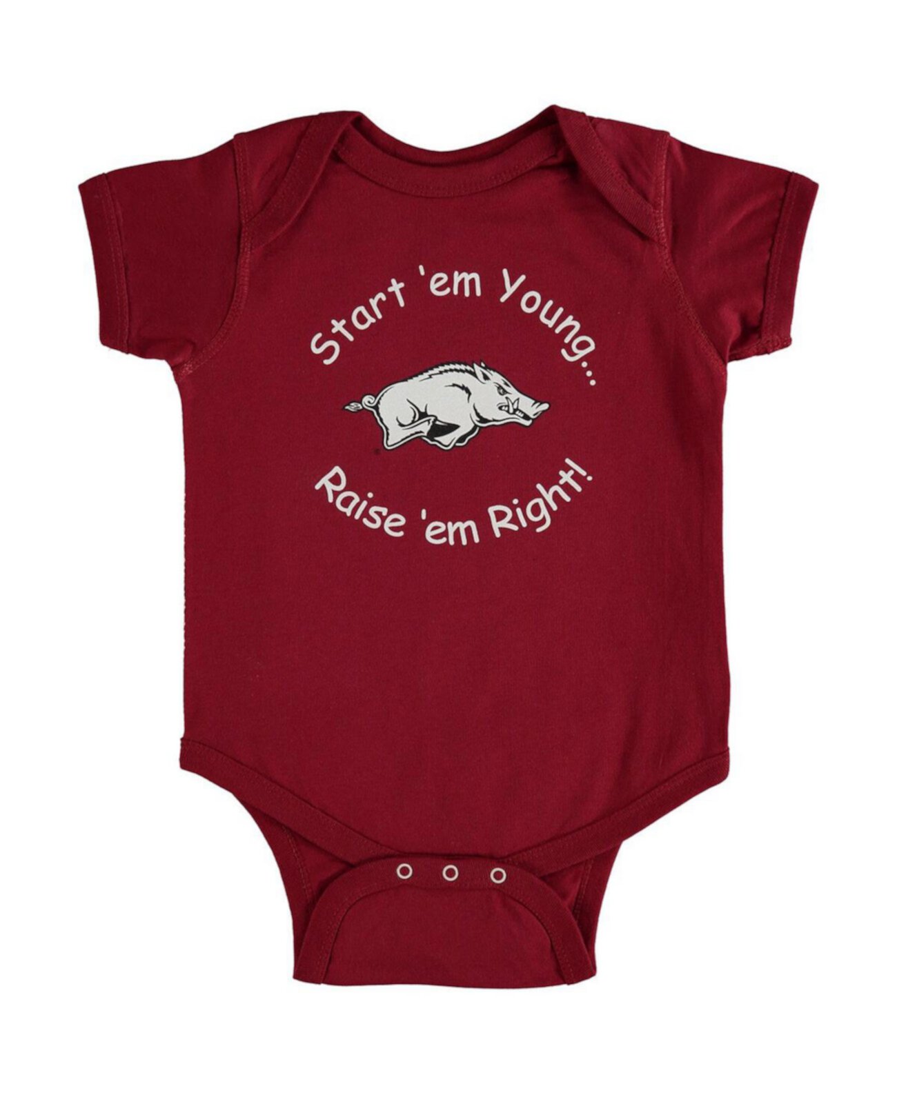 Боди Cardinal Arkansas Razorbacks Start 'Em Young для новорожденных и младенцев для мальчиков и девочек Little King Apparel