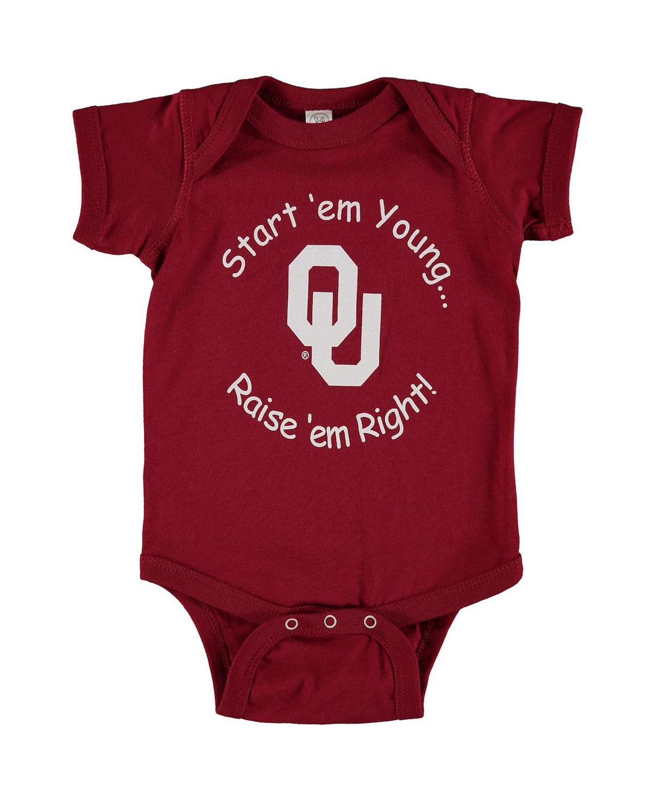 Боди Crimson Oklahoma Early Start 'Em Young для новорожденных и младенцев для мальчиков и девочек Little King Apparel