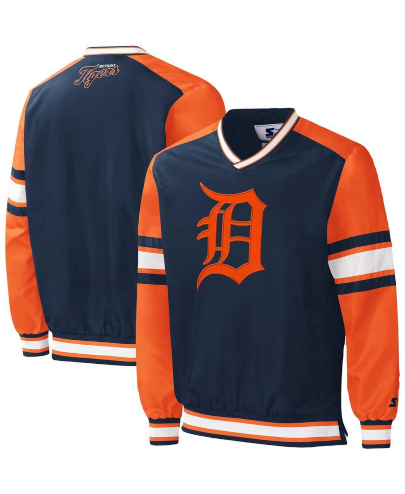 Мужская Ветровка Starter Yardline V-образным Вырезом Detroit Tigers Starter