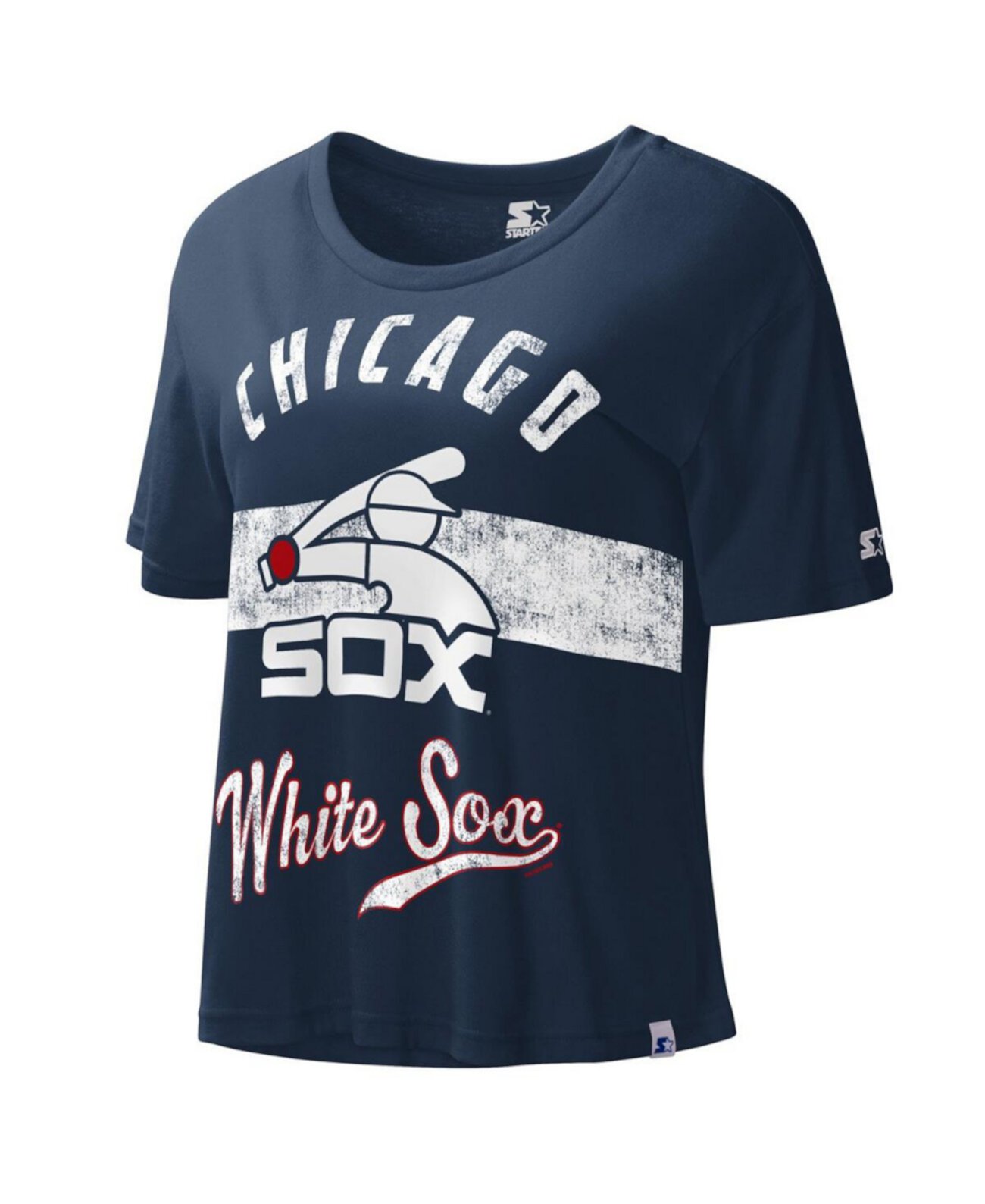 Женский кроп-топ с коротким рукавом Cooperstown Collection Record Setter Chicago White Sox Starter