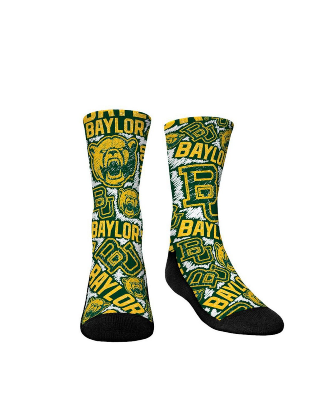 Молодежные носки для мальчиков и девочек Носки для экипажа с логотипом Baylor Bears Rock 'Em