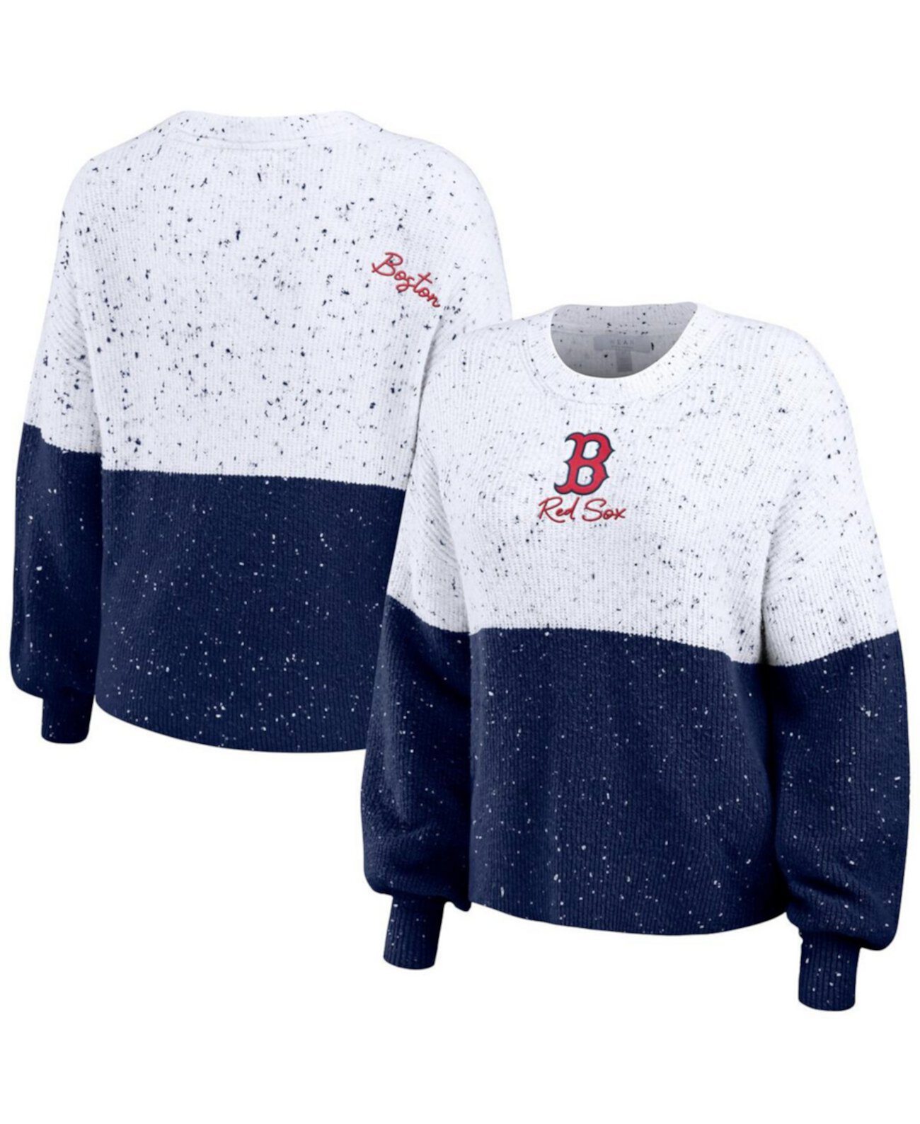 Женский свитер Boston Red Sox с цветной блокировкой и вышивкой от WEAR by Erin Andrews WEAR by Erin Andrews