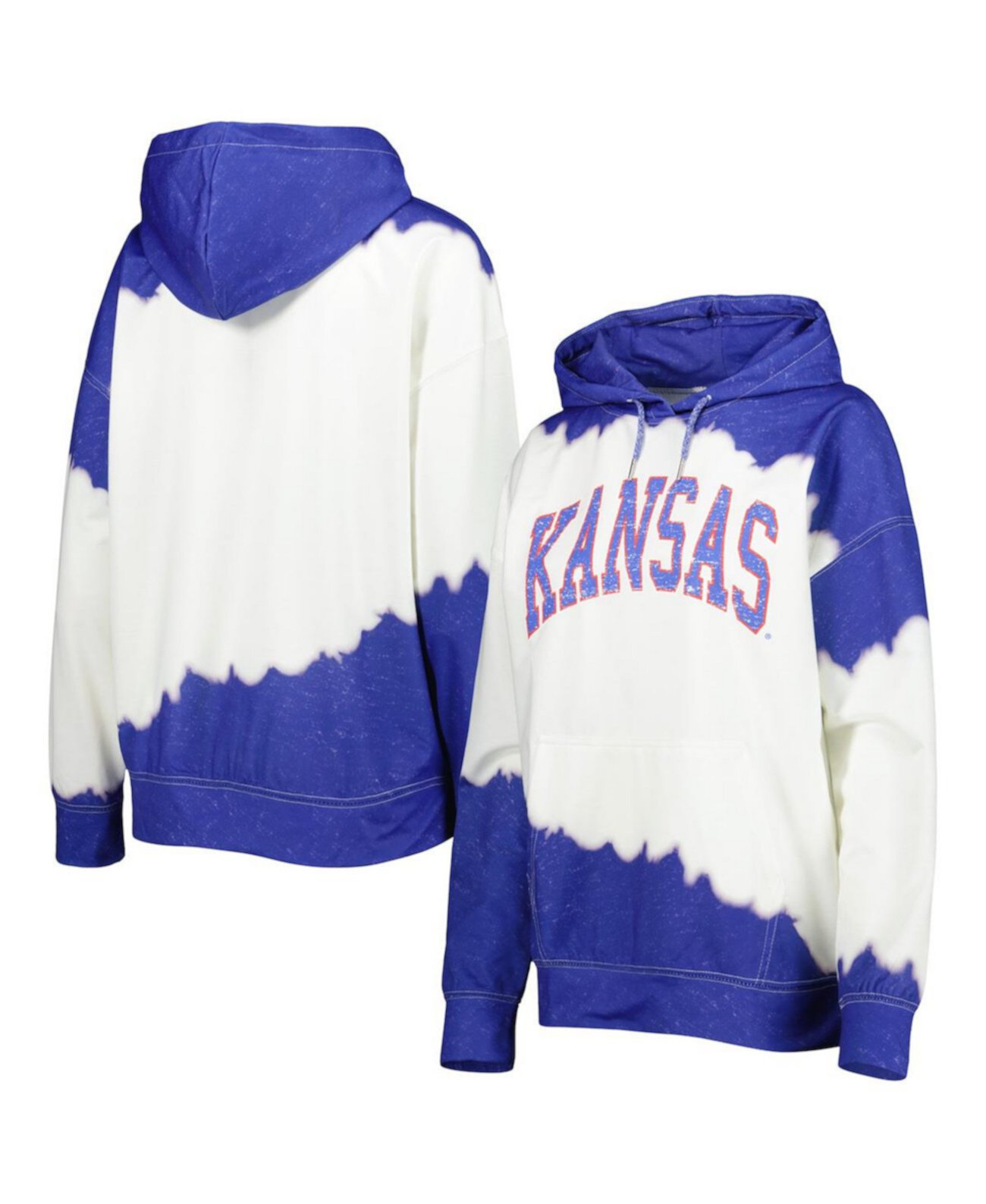 Женское худи Kansas Jayhawks For the Fun с двойной окраской, легкое и с капюшоном Gameday Couture