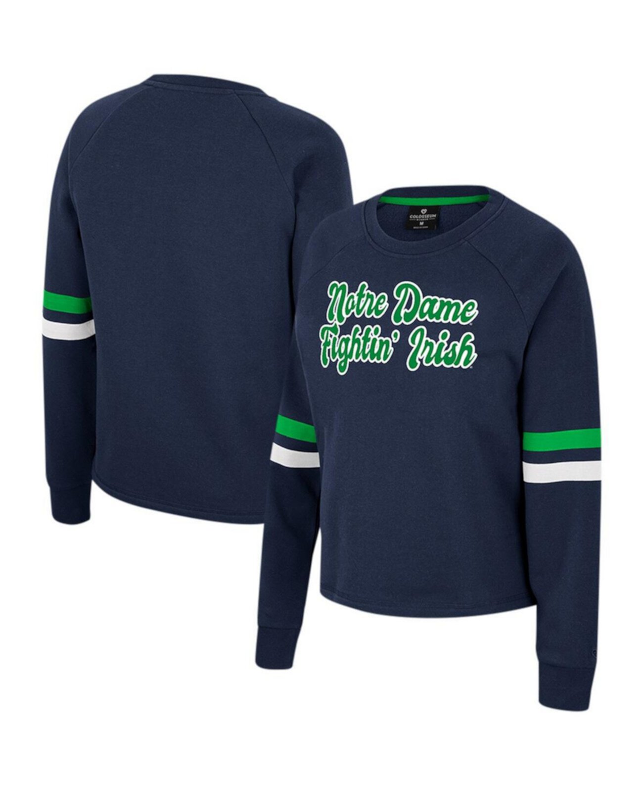 Женский темно-синий пуловер с капюшоном Notre Dame Fighting Irish Talent Competition, пуловер с регланами Colosseum