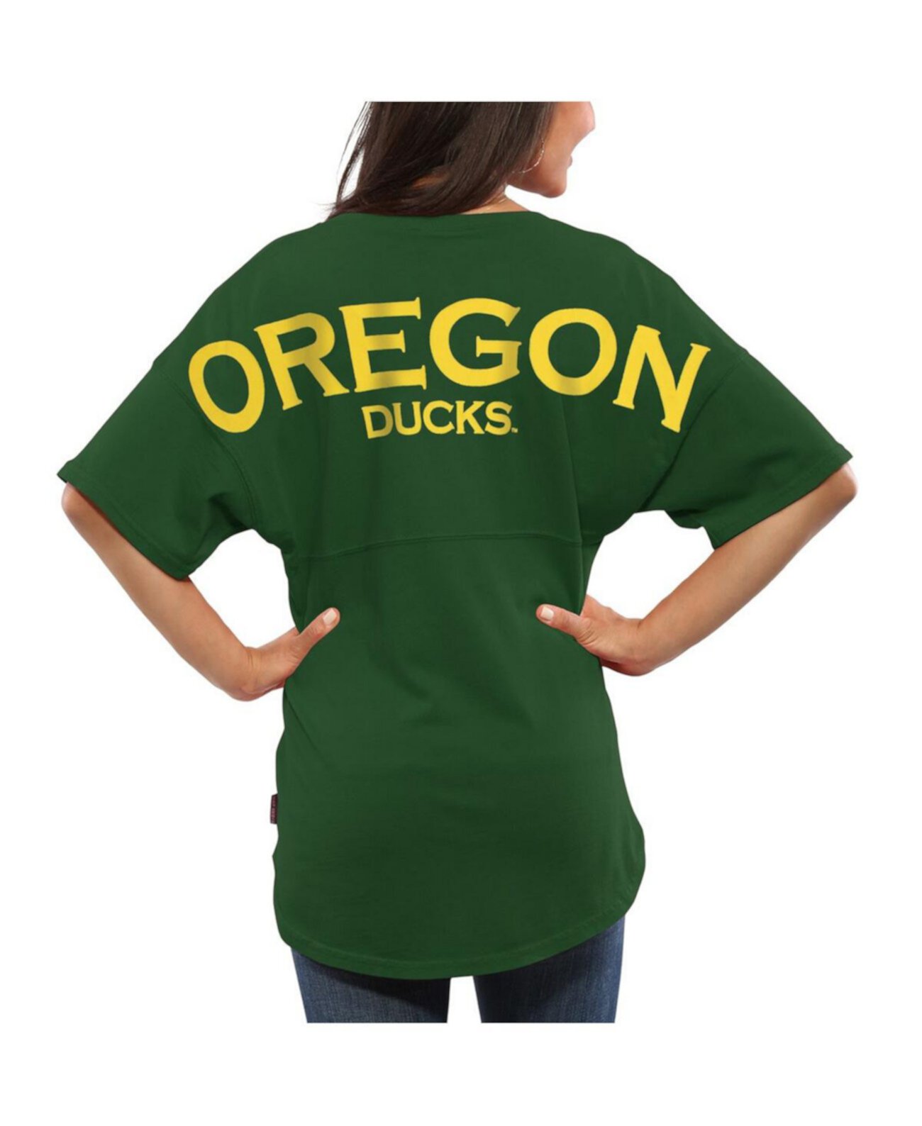 Женская зеленая футболка оверсайз Oregon Ducks Spirit Jersey