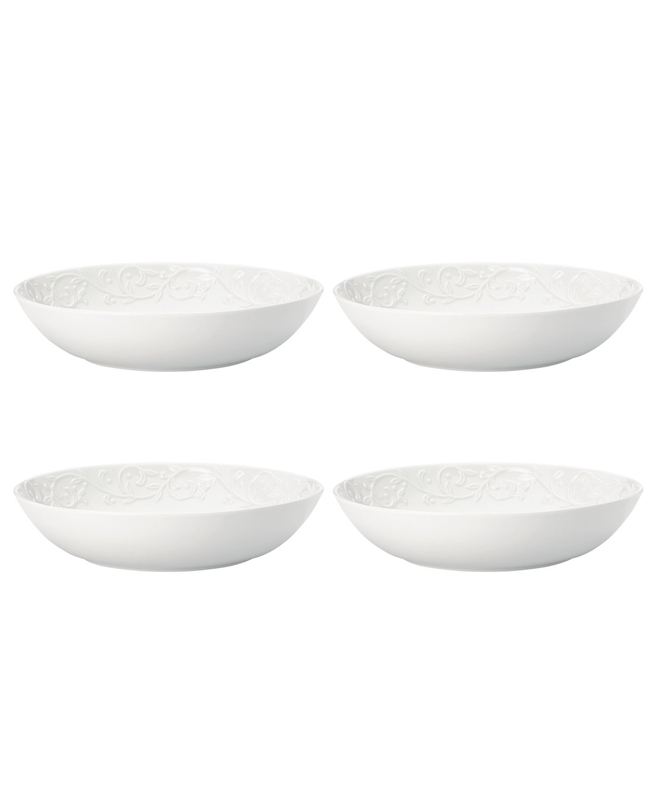 Резные тарелки для пасты Opal Innocence, набор из 4 шт. Lenox